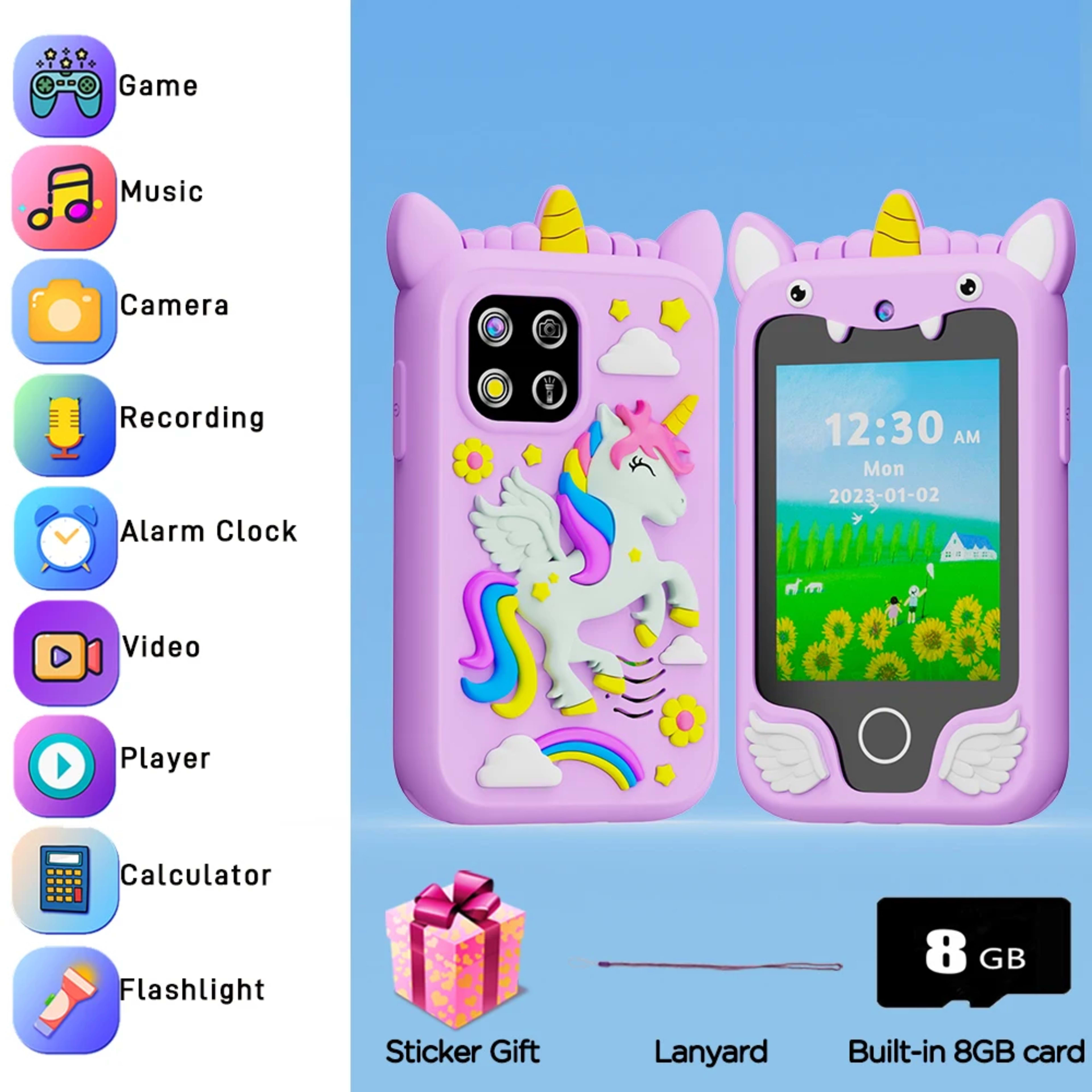 Baby Phone Toy Educational Simulation Mobile Toy with Games Music Stories Video Toddler Learning Play Phone Gift for Kid 9