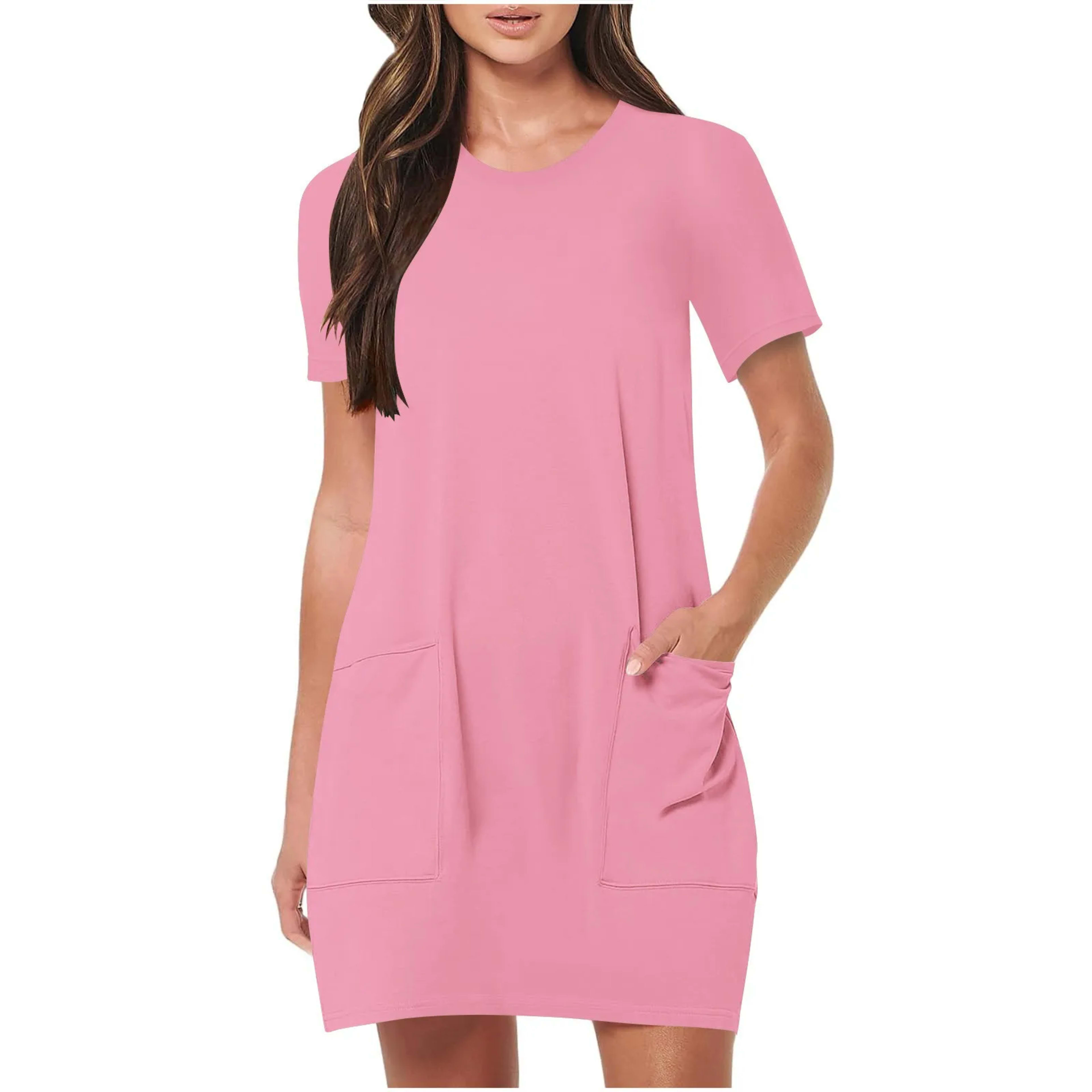 Women's Elegant Dresses Fashionable Solid Color Dress Casual Holiday Sports Short Dresses Long One-Piece Dress Gown vest 4