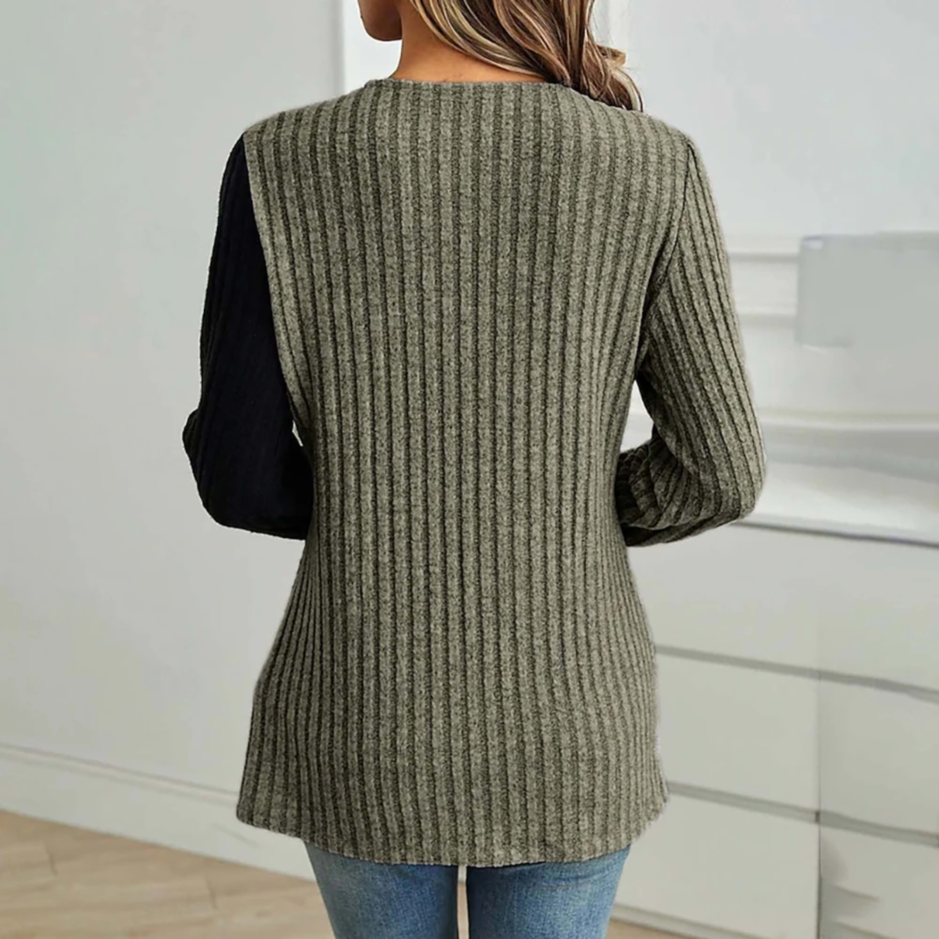 Women's Blouse Solid Color Elegant Stylish Basic Long Sleeve Crew Neck Regular Tops Daily Lace Patchwork Spring Fall Win 4