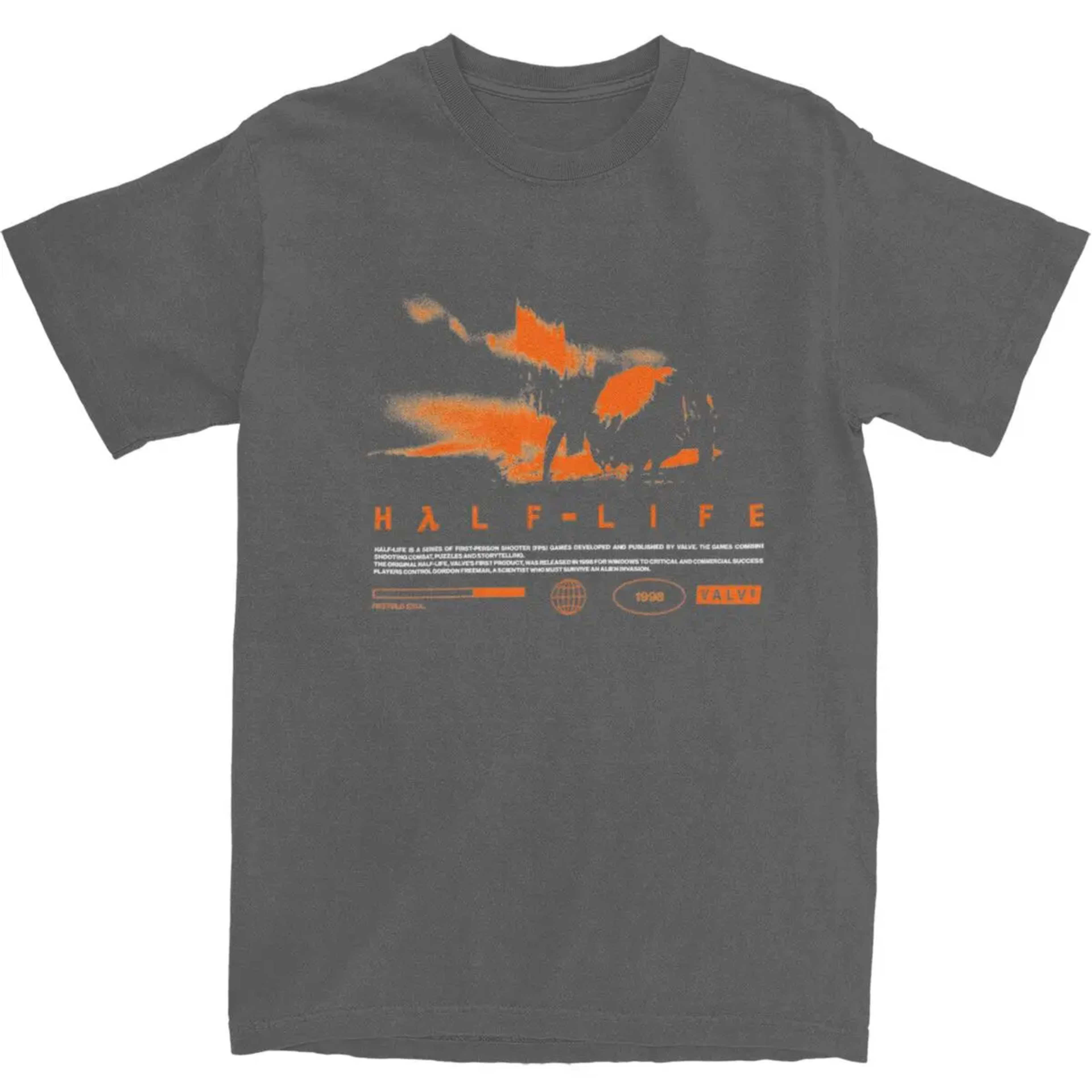 Men T Shirt Videogames HALFS LIFES V3 T-Shirts Trendy Cool Summer Tees Funny Print Pure Cotton Tops Plus Size 5XL 14