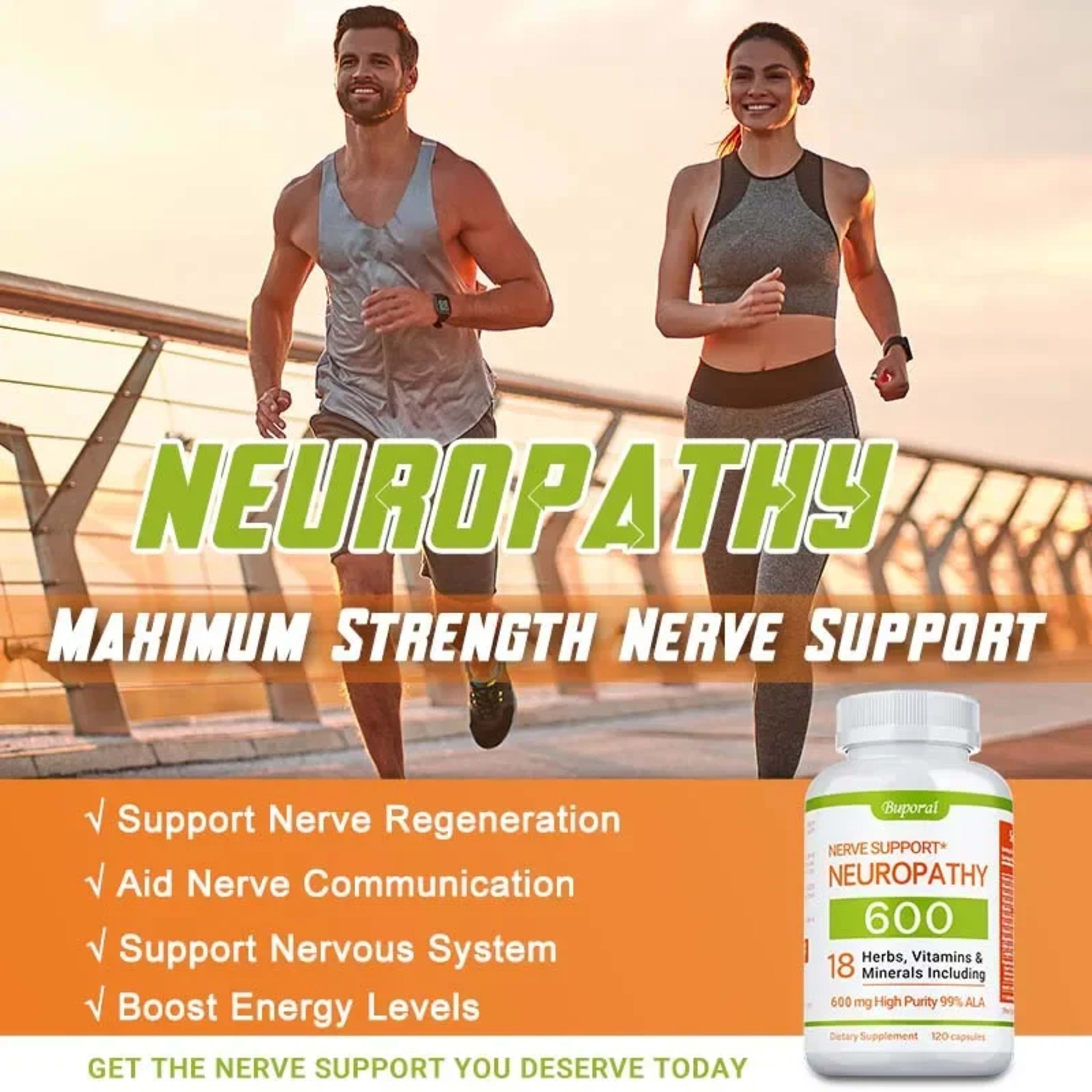 Neuropathy Support Supplement 600mg - Antioxidant, Promotes Nerve Health, Cellular Energy, Metabolism and Anti-aging, No 5