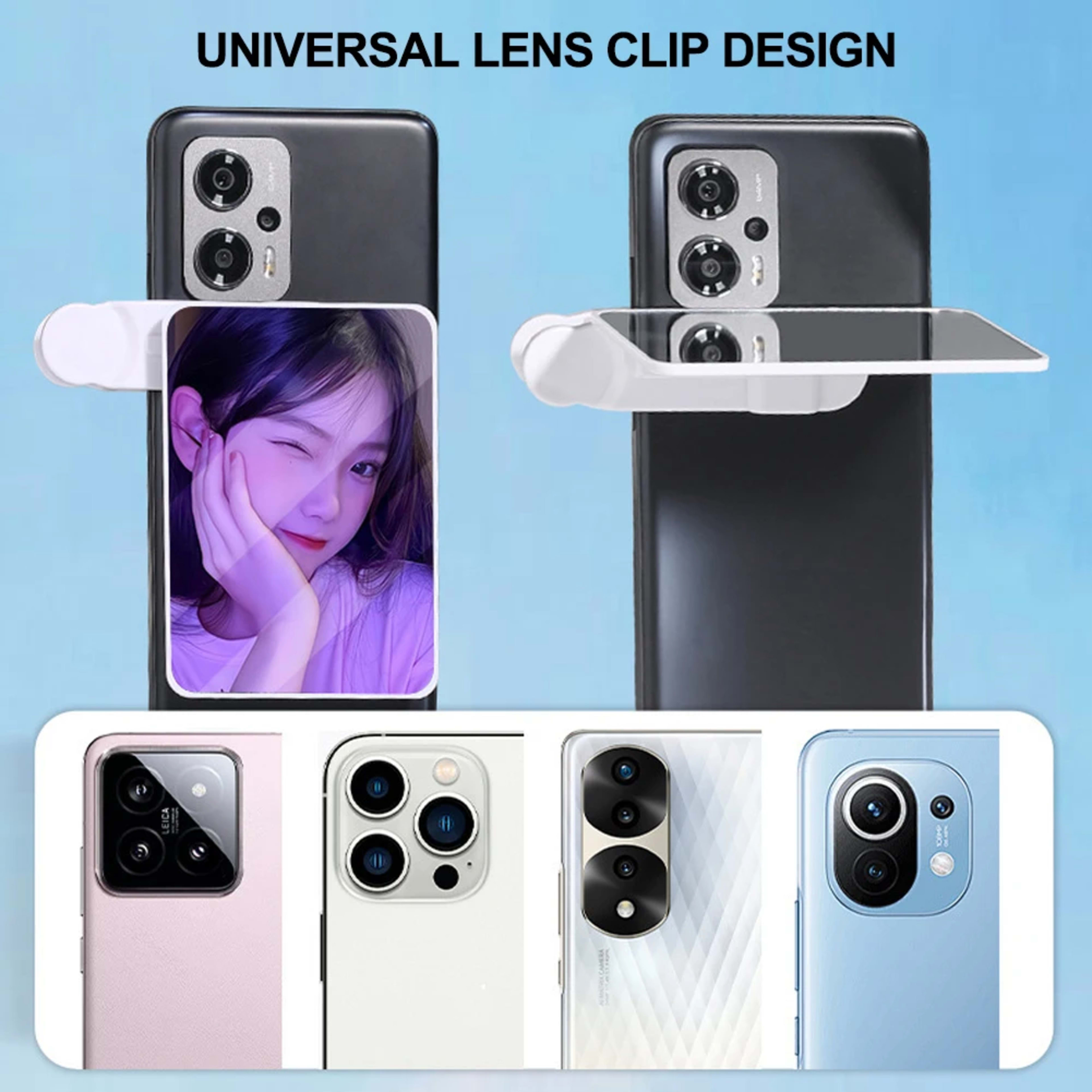 Universal Phone Reflection Photography Tool Travel Camera Mirror Attachment Outdoor Selfie Clip Phone Accessories 3