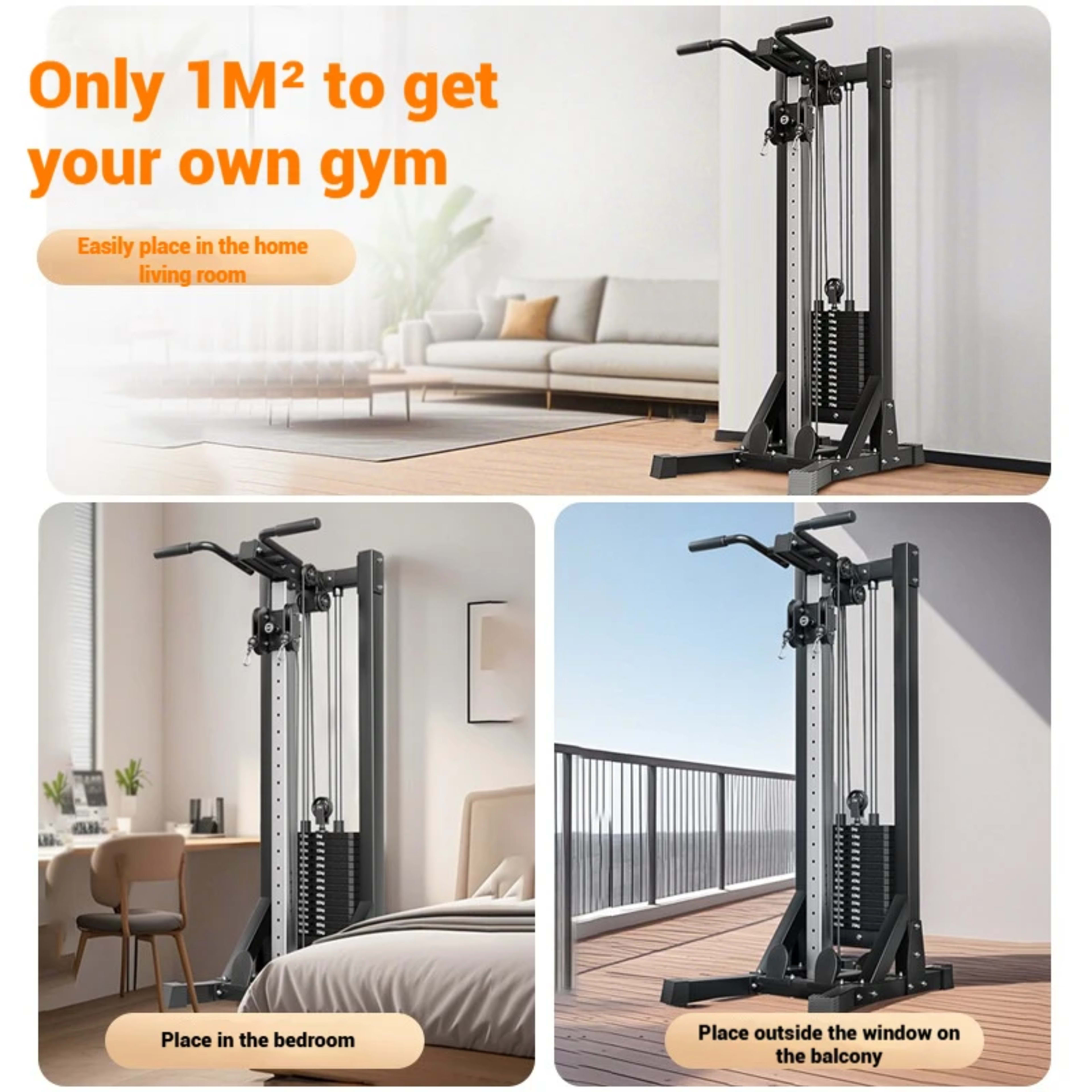 Household multi-functional gantry fitness equipment, unilateral bird's flight, high and low pull comprehensive training  3