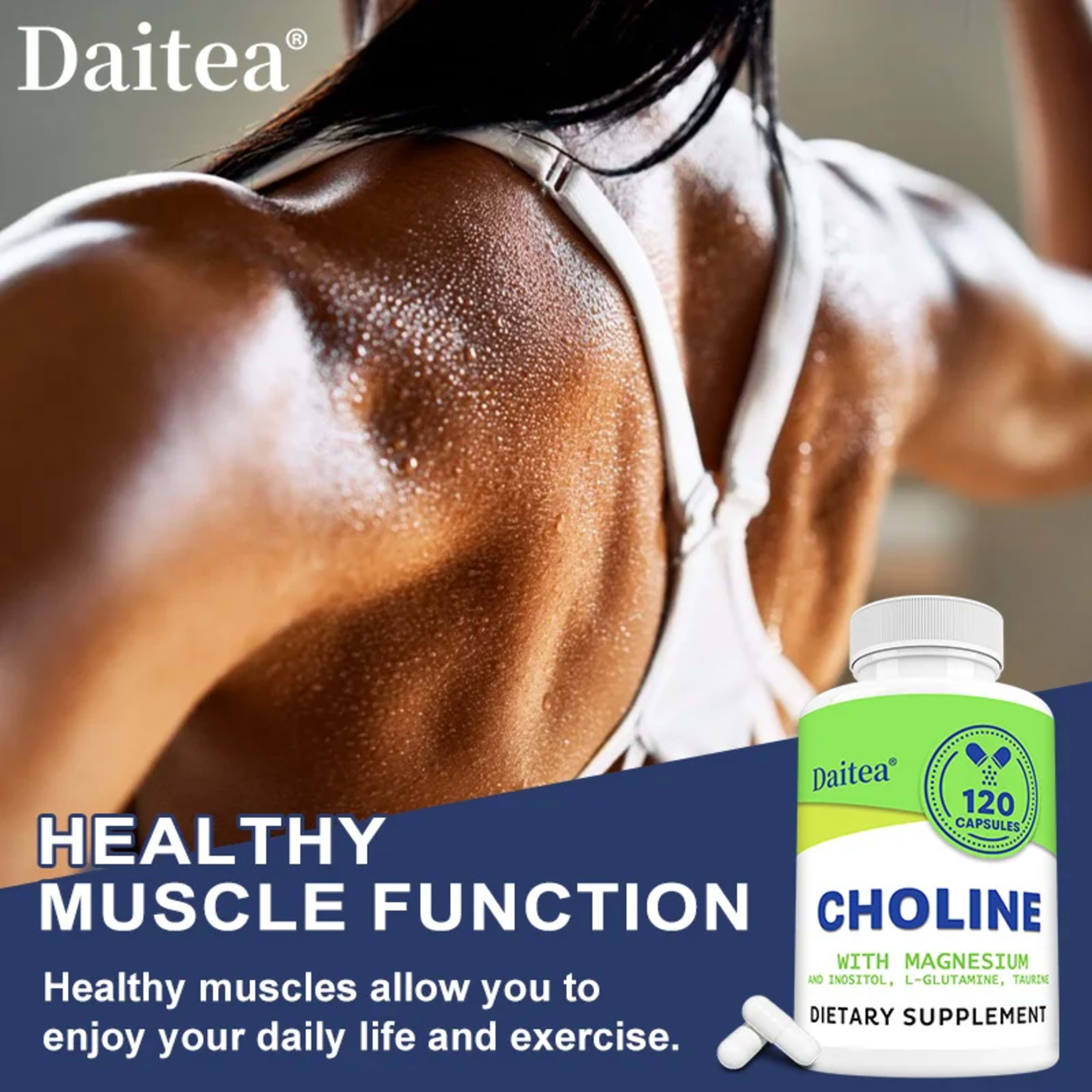 Choline Supplement - Supports Muscle and Cardiovascular Health - Vegetarian, Non-GMO 5