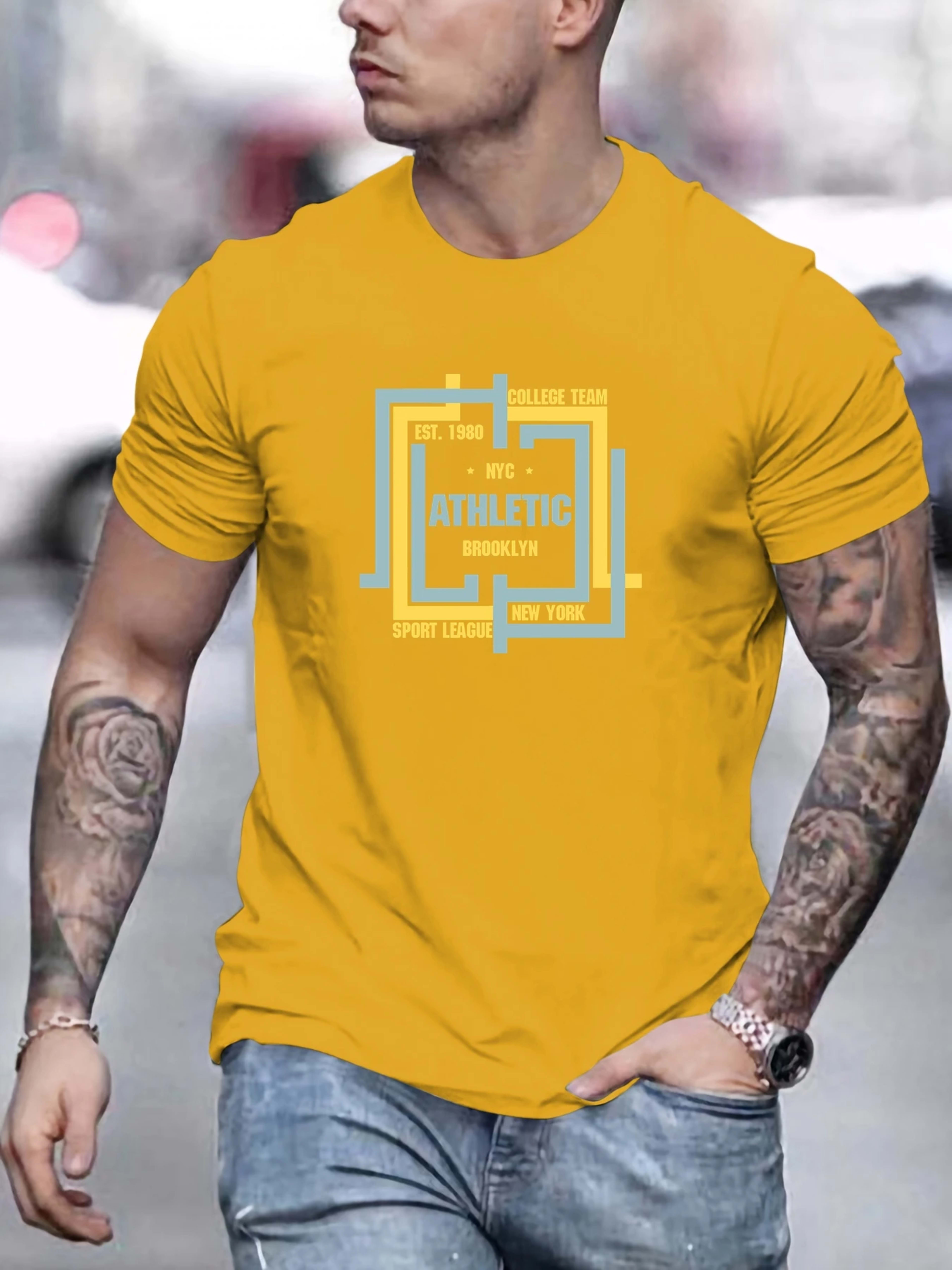 T Shirt for Man 100% Cotton Summer Round Neck Short Sleeve Graphic Print Breathable Streetwear Fashion Leisure Cool T-sh 6