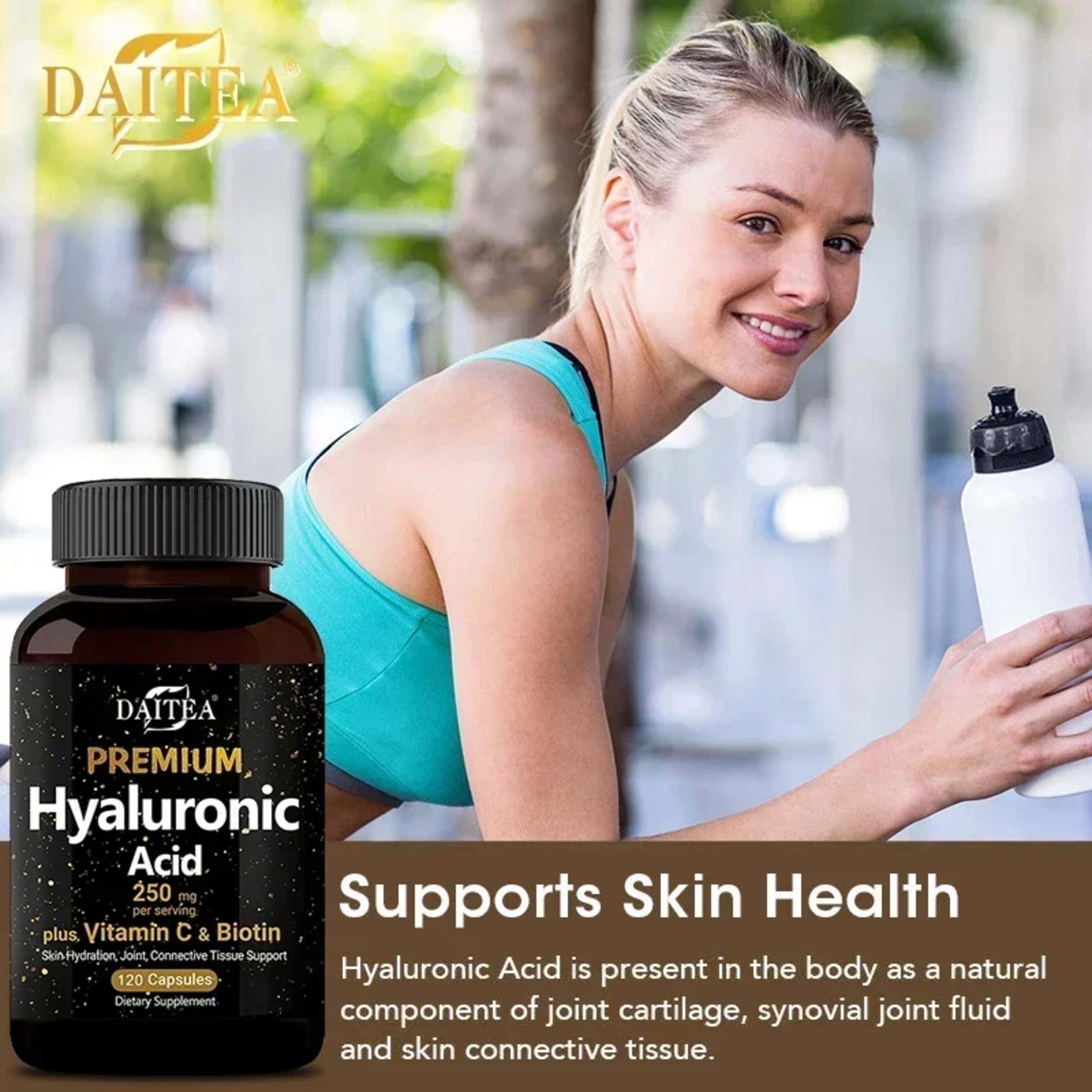 Hyaluronic Acid  Supplement | Contains Vitamin C and Biotin, Skin Moisturizing, Maintain Joint Health, Promote Hair Grow 2