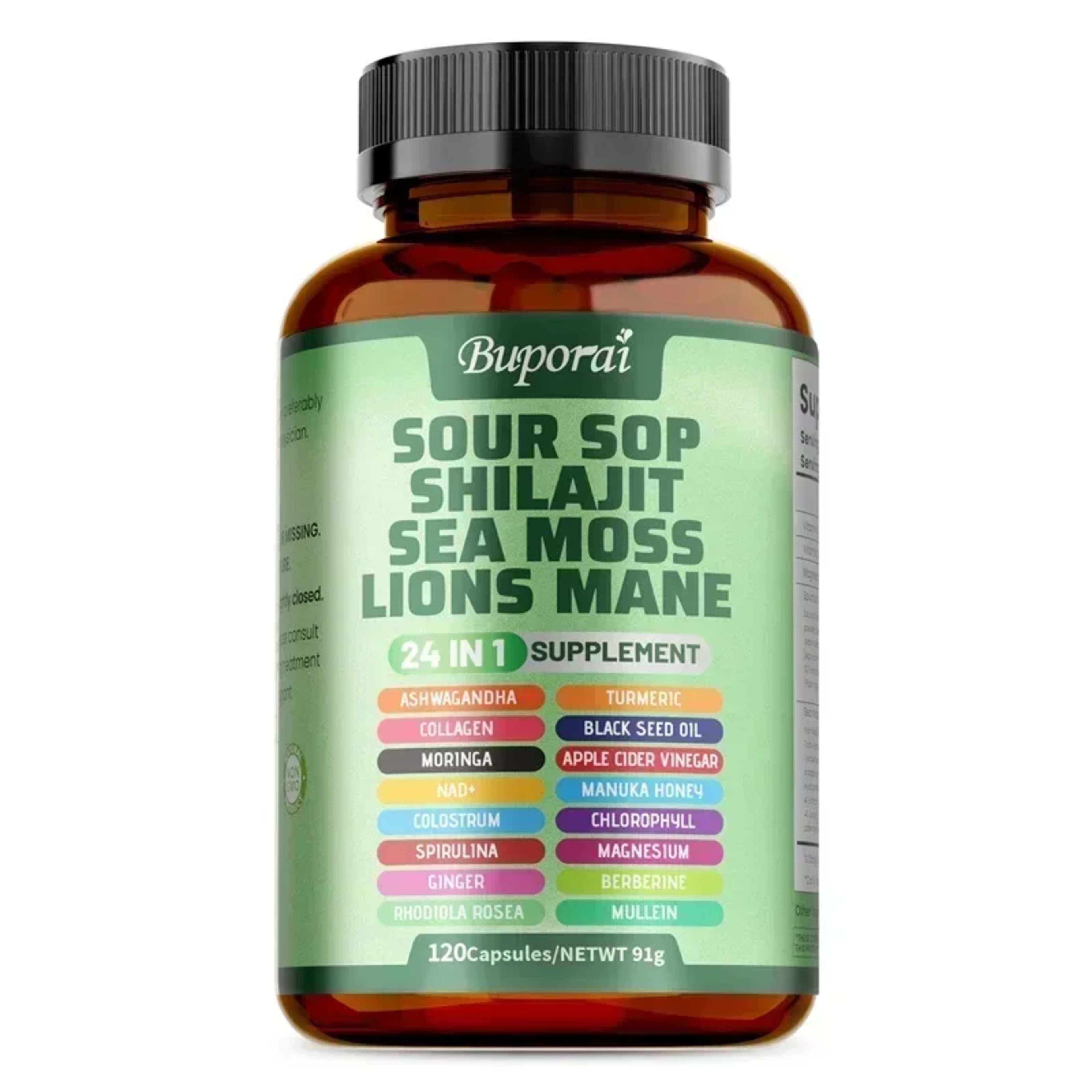 24-In-1 Soursop Supplement - Promote Digestion and Cell Health, Supports Skin, Joint and Bone Health, Strengthens Immuni 8