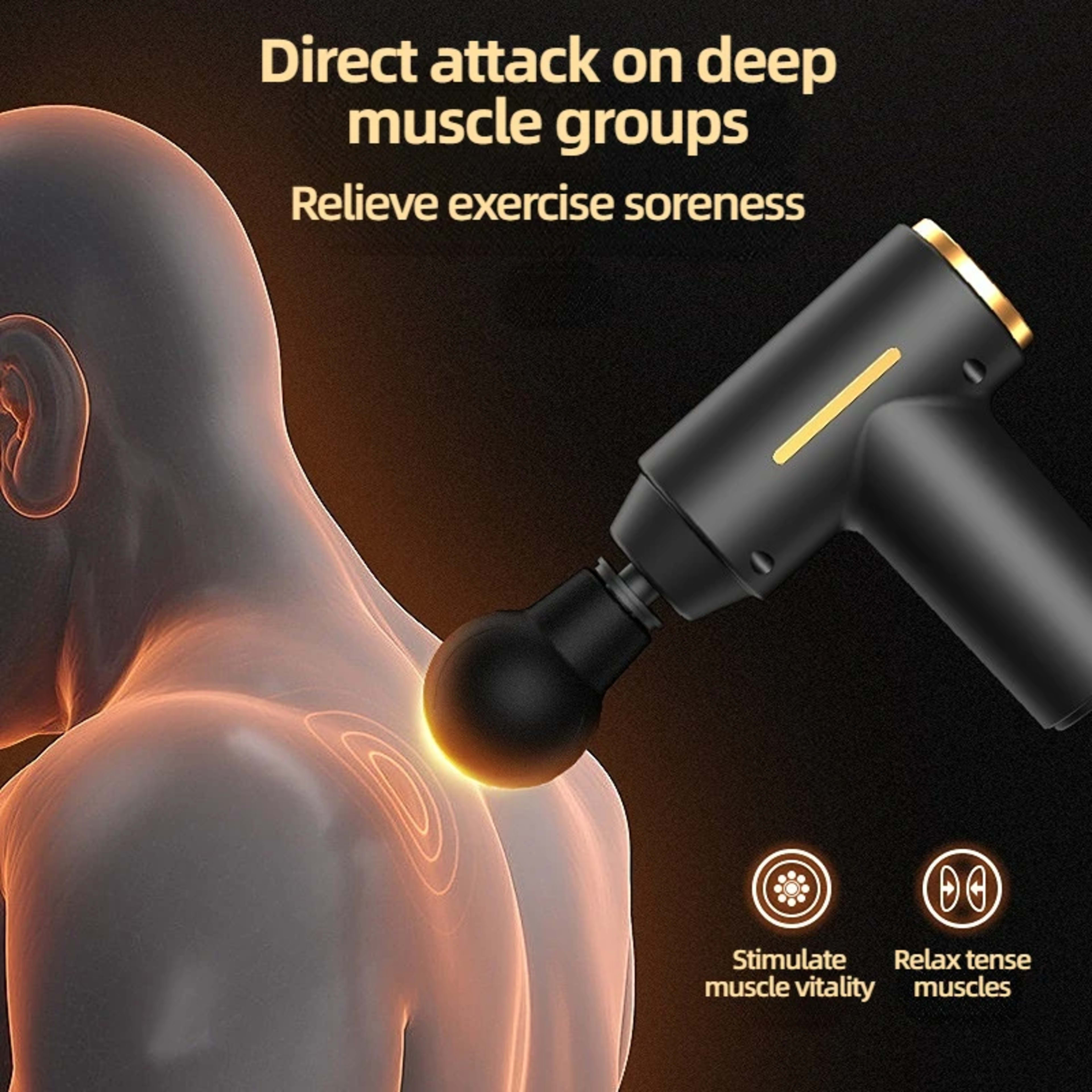 Portable Mini Muscle Massage Gun Vibration Massage Gun Body Neck Back Pain Gout Relief Deep Muscle Relaxation Massager T 5