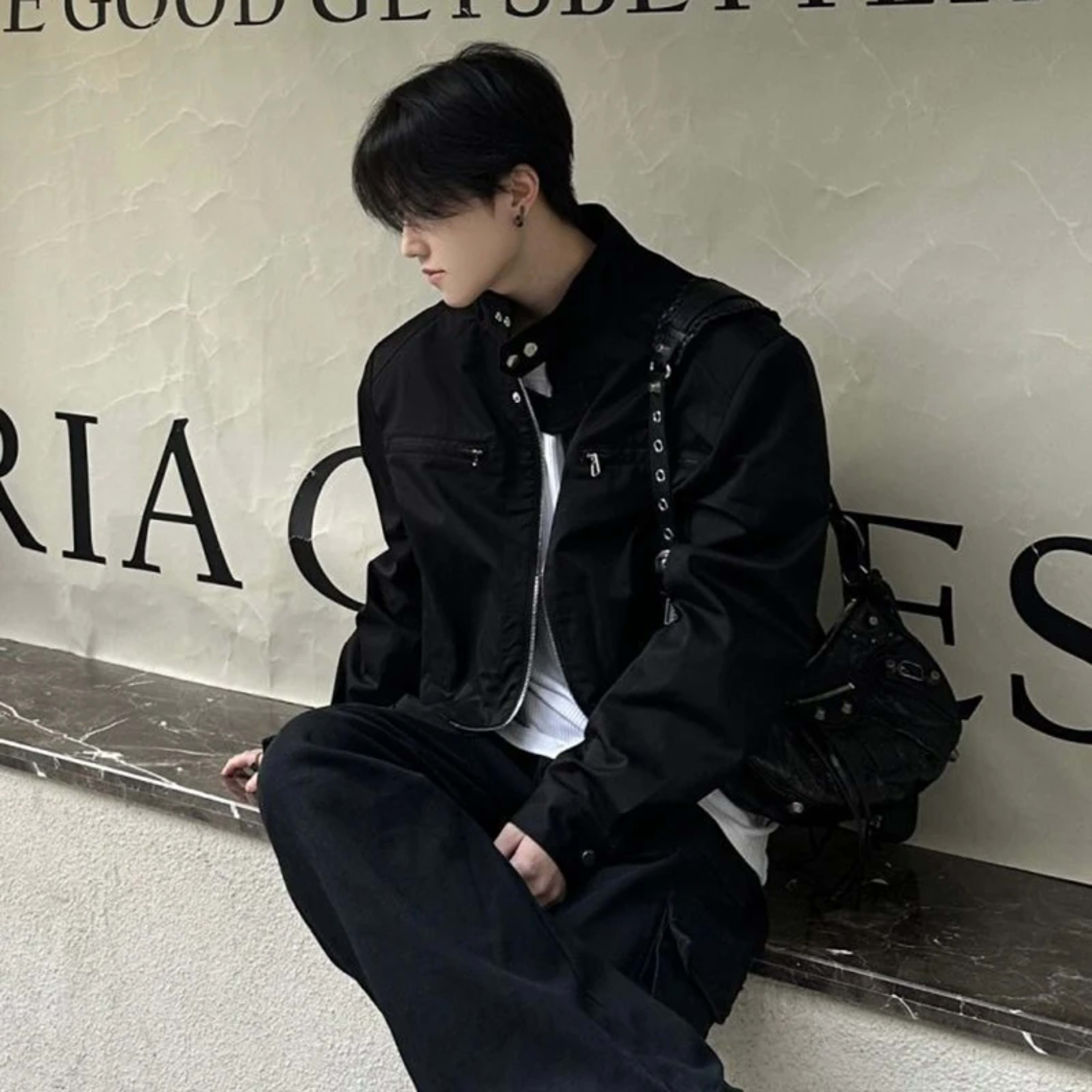 Men's jacket Retro Motorcycle Jacket Fashion Korean Style Spring Autumn Vintage Brown Short Jacket High Street Outerwear 1