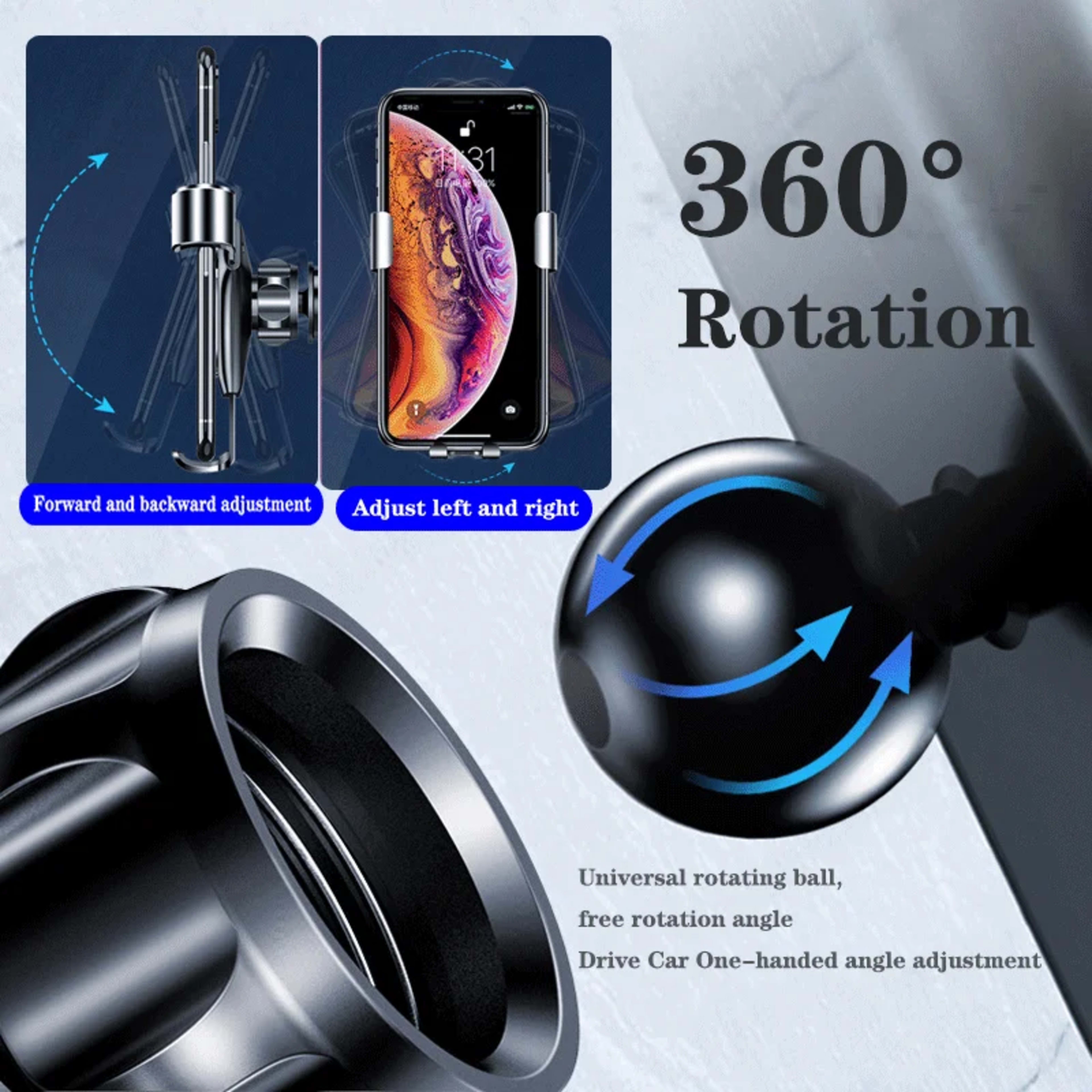 Car Mobile Phone Holder for Toyota RAV4 XA50 Accessories 2022 2019~2023 Telephone Bracket Rotatable Support for IPhone S 5