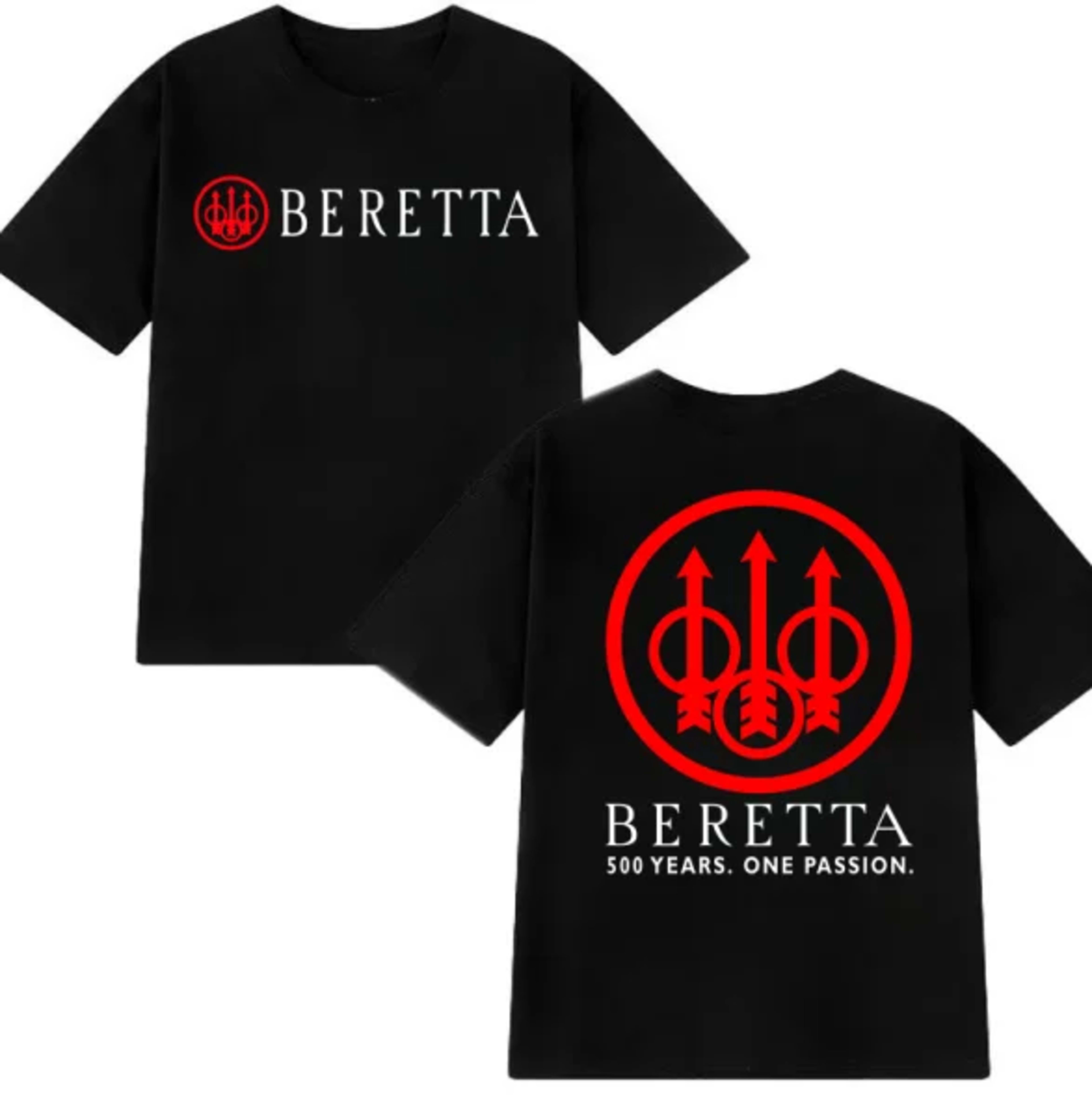 Men T Shirt Casual Berettas Guns Weaponry T-shirt Graphic Summer Sports Short Sleeves 100% Cotton Streetwear S-3XL Cool