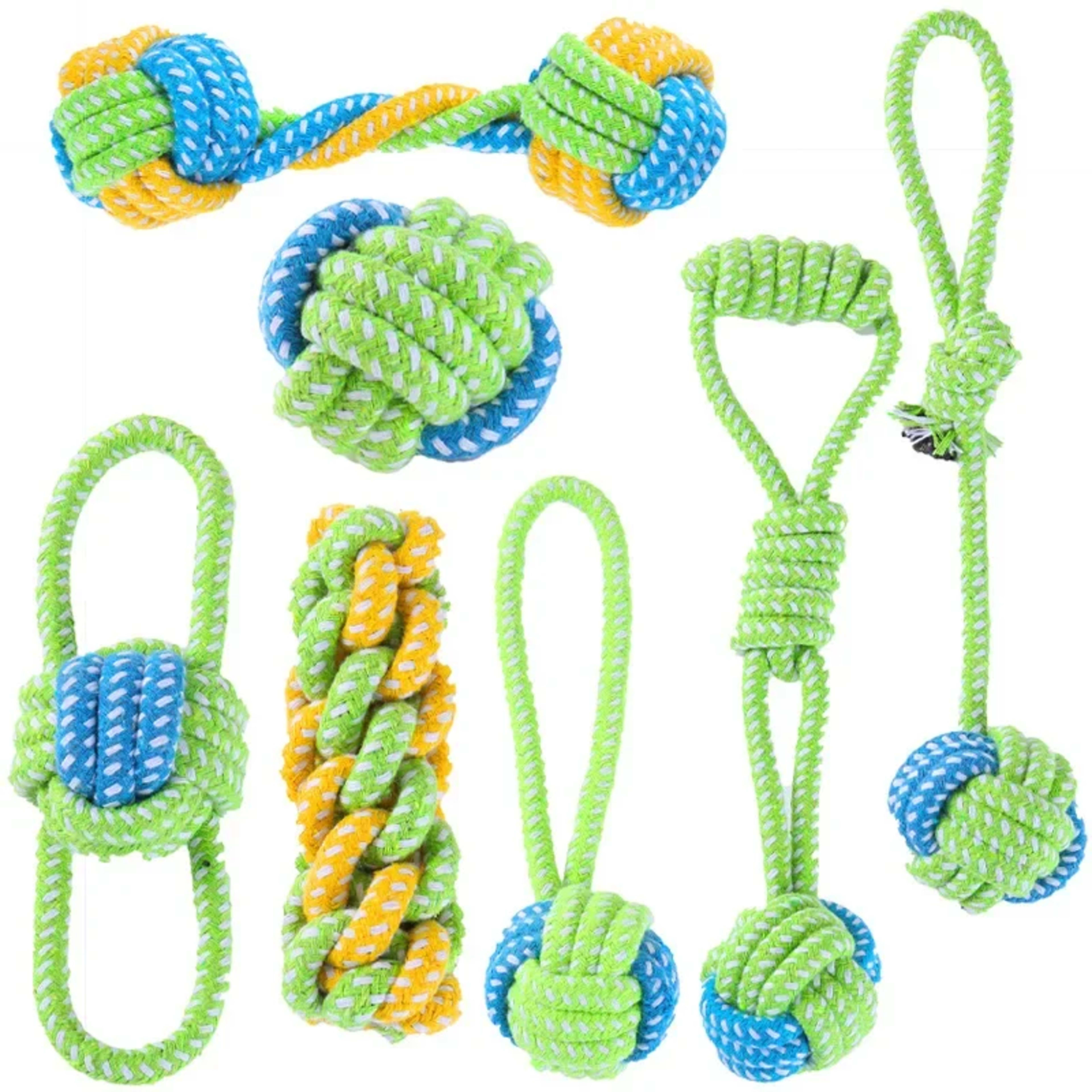 Pet Dog Toys for Large Small Dogs Toy Interactive Cotton Rope Mini Dog Toys Ball for Dogs Accessories Toothbrush Chew Pu 2