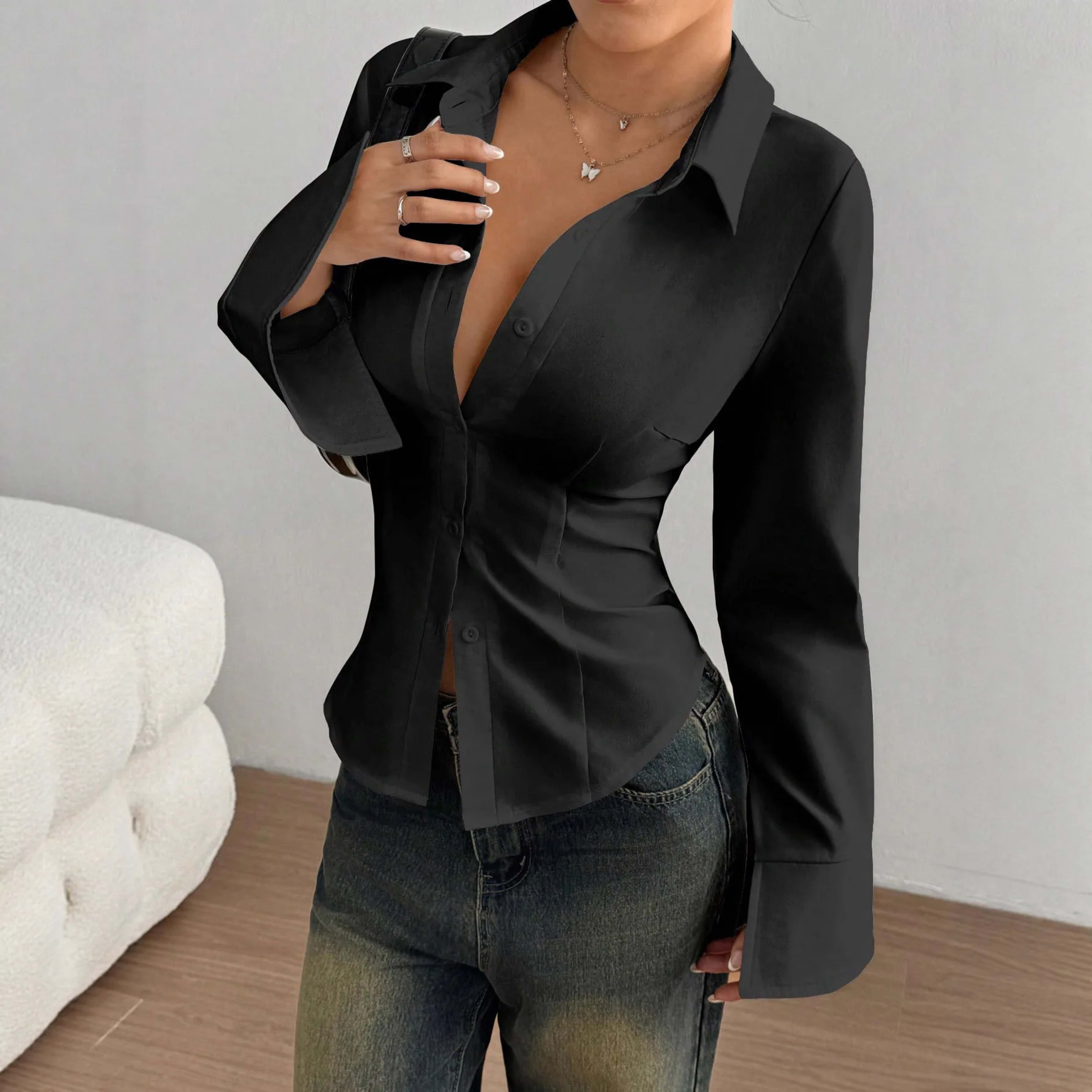 Women Blouses 2026 Spring Autumn Long Sleeve Blouse Woman Blouse Shirt Office Elegant Work Shirt Top Blusas Mujer De Mod