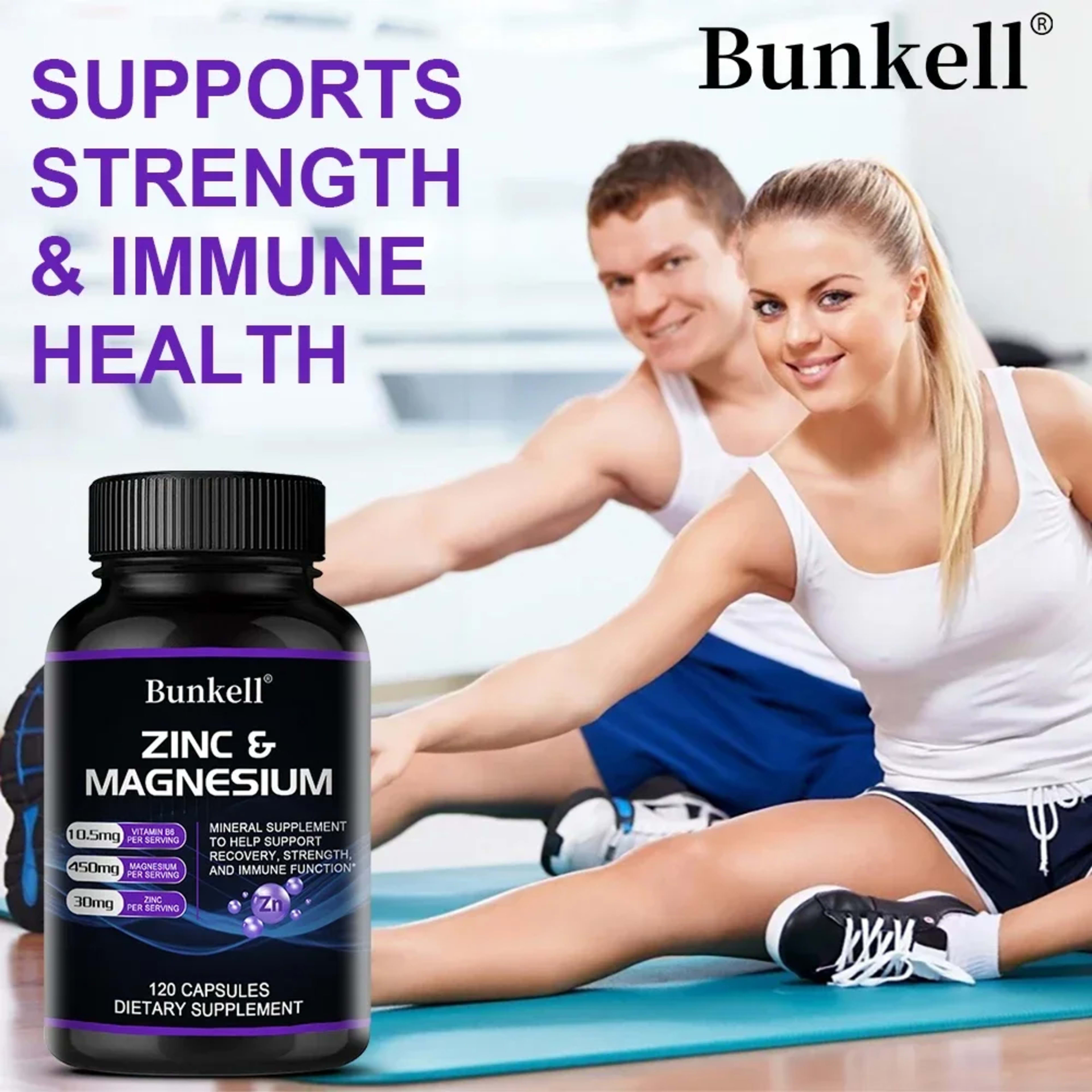 Zinc + Magnesium Supplement, Strong Bones, Teeth, Heart, Nerves, Enhance Immunity, Support Bone Density and Muscle Healt 4