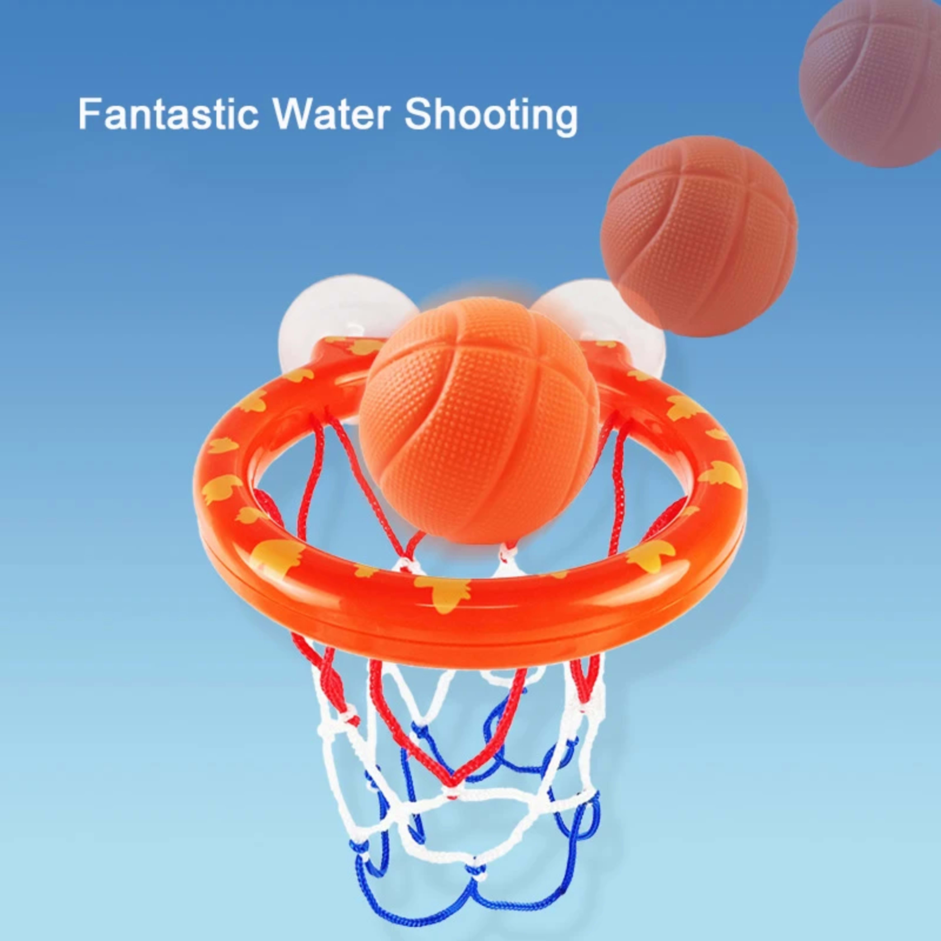 Baby Bath Toy Mini Shooting Basket Frame Toys Bathtub Shooting Basketball Play Water Game Toy Set with 3 Balls for Kids  3