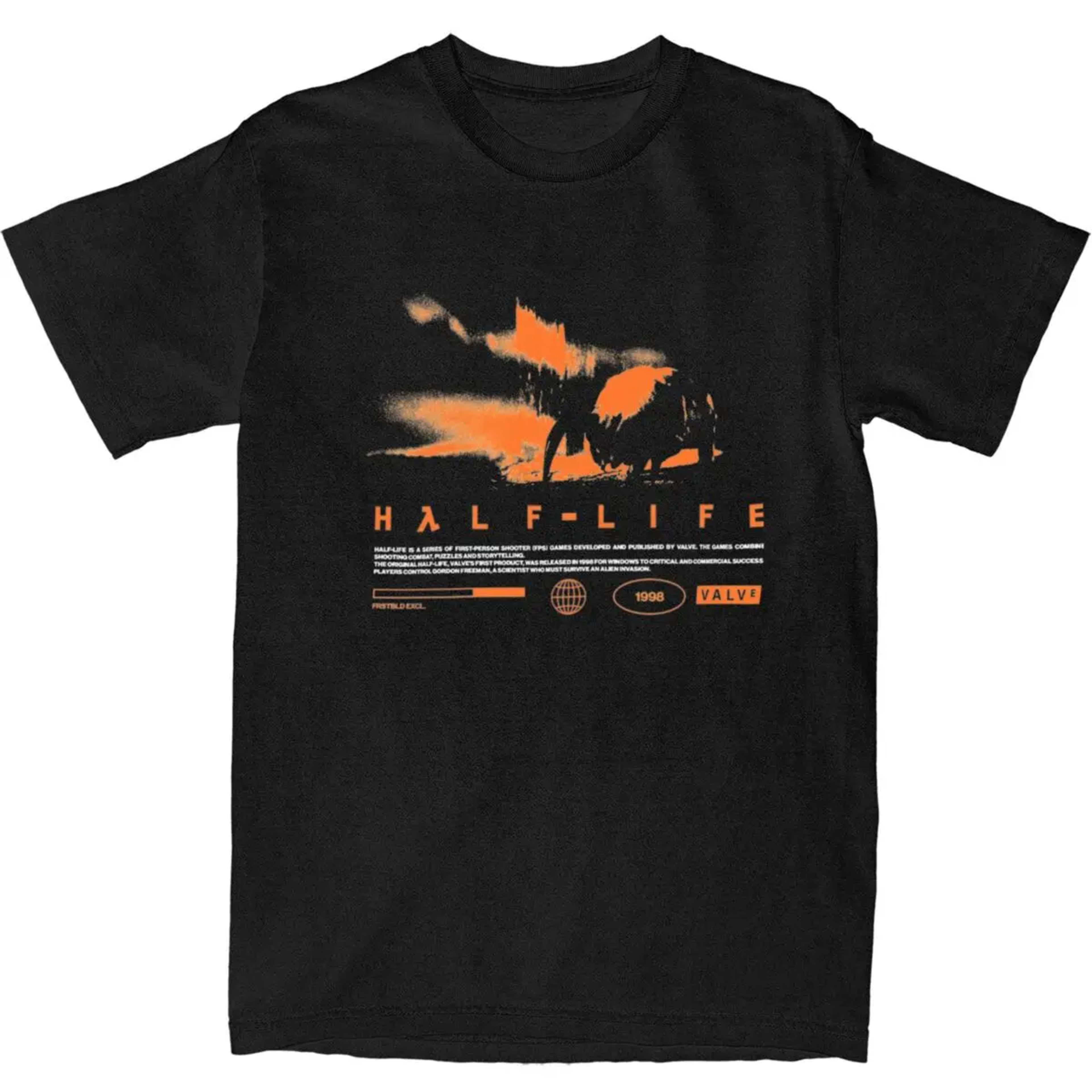 Men T Shirt Videogames HALFS LIFES V3 T-Shirts Trendy Cool Summer Tees Funny Print Pure Cotton Tops Plus Size 5XL 1