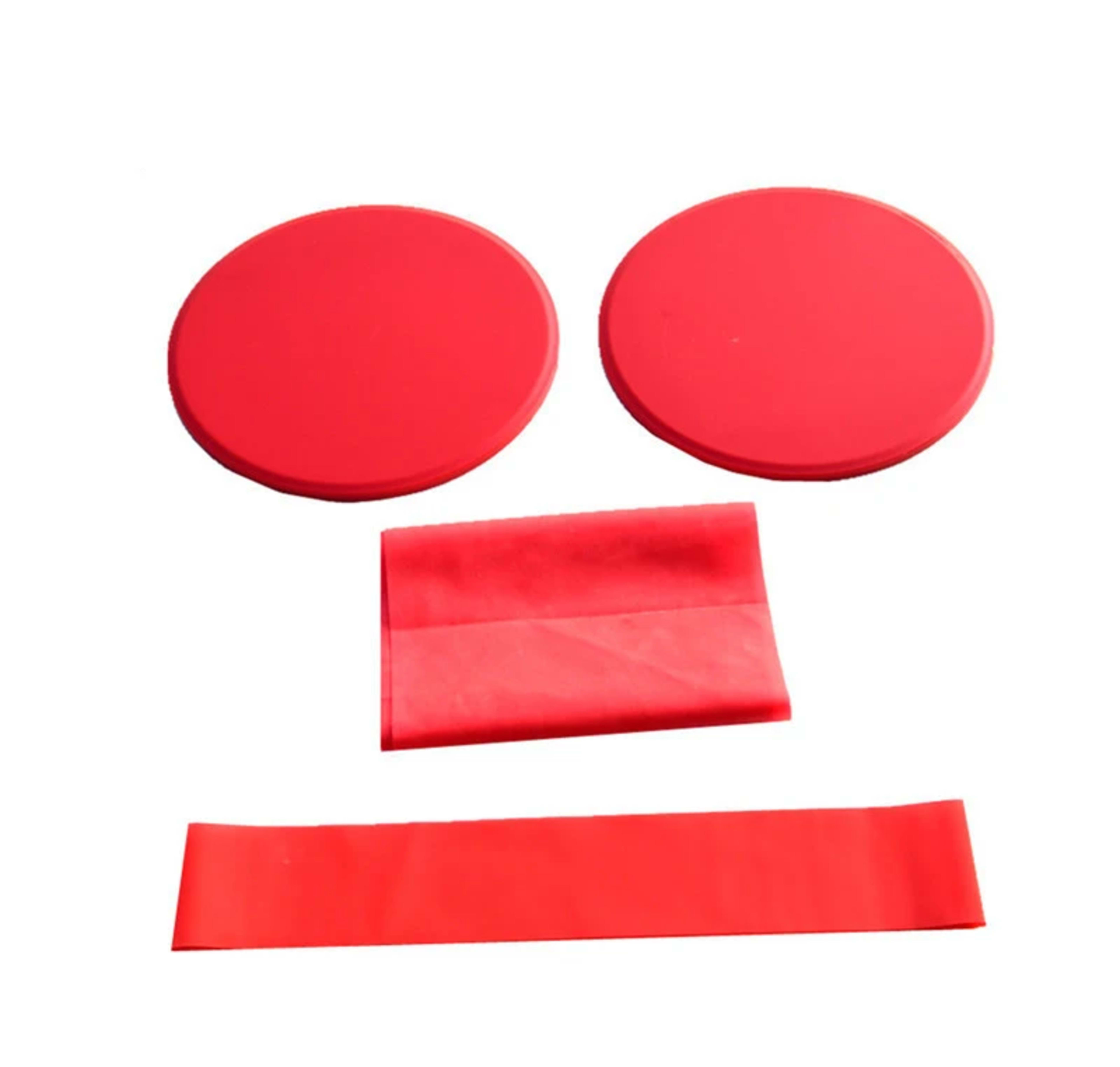 Yoga Fitness Three-piece Set Sliding Plate Elastic Band Resistance Circle Pilates Vest Line Buttocks Training Home Equip 8