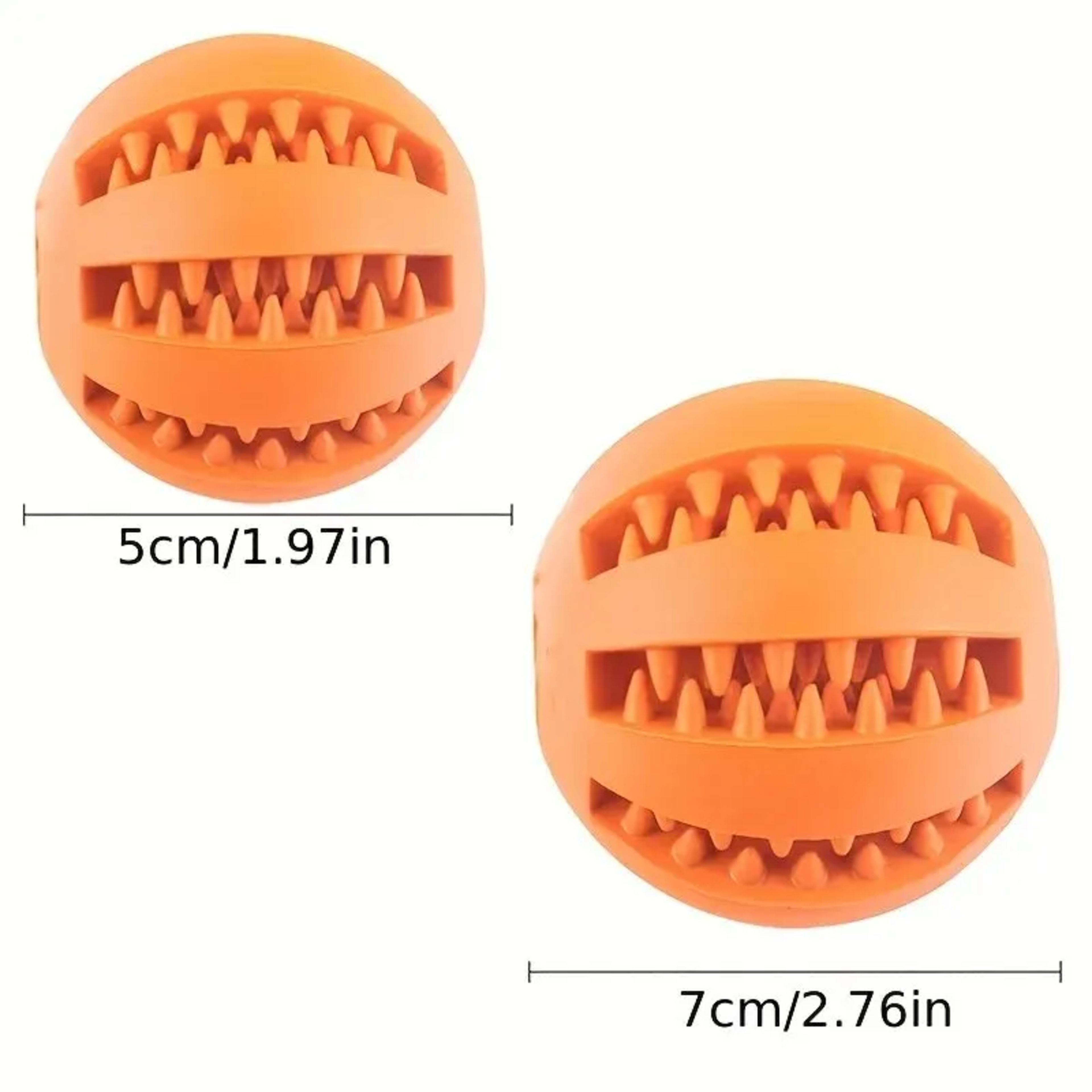 Dog Toy Ball, Nontoxic Bite Resistant Toy Ball for Pet Dogs Puppy Cat, Dog Pet Food Treat Feeder Chew Tooth Cleaning Bal 3