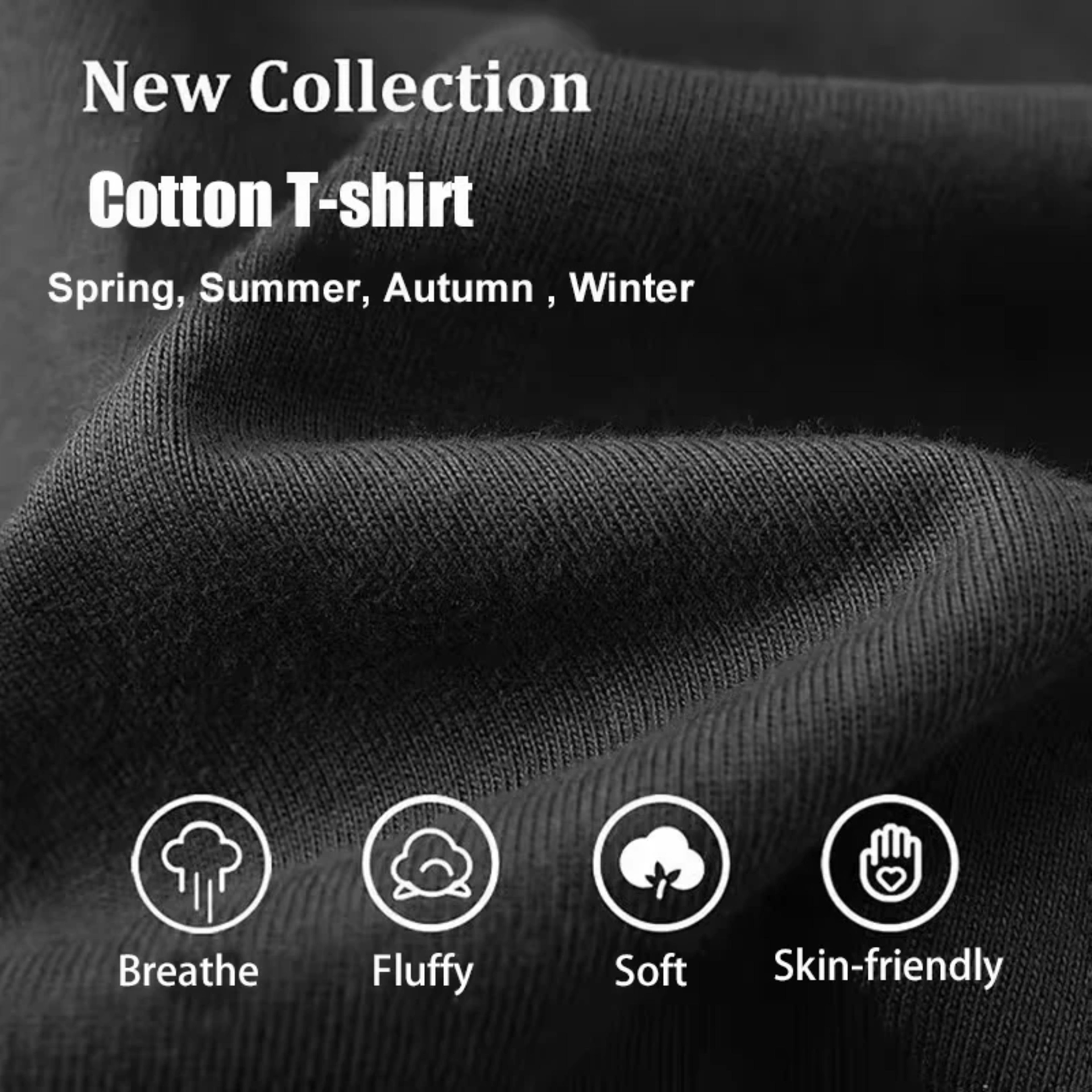 Men's T-shirt - Breathable and sweat-wicking short-sleeved round-neck casual and sportswear style shirt suitable for all 5