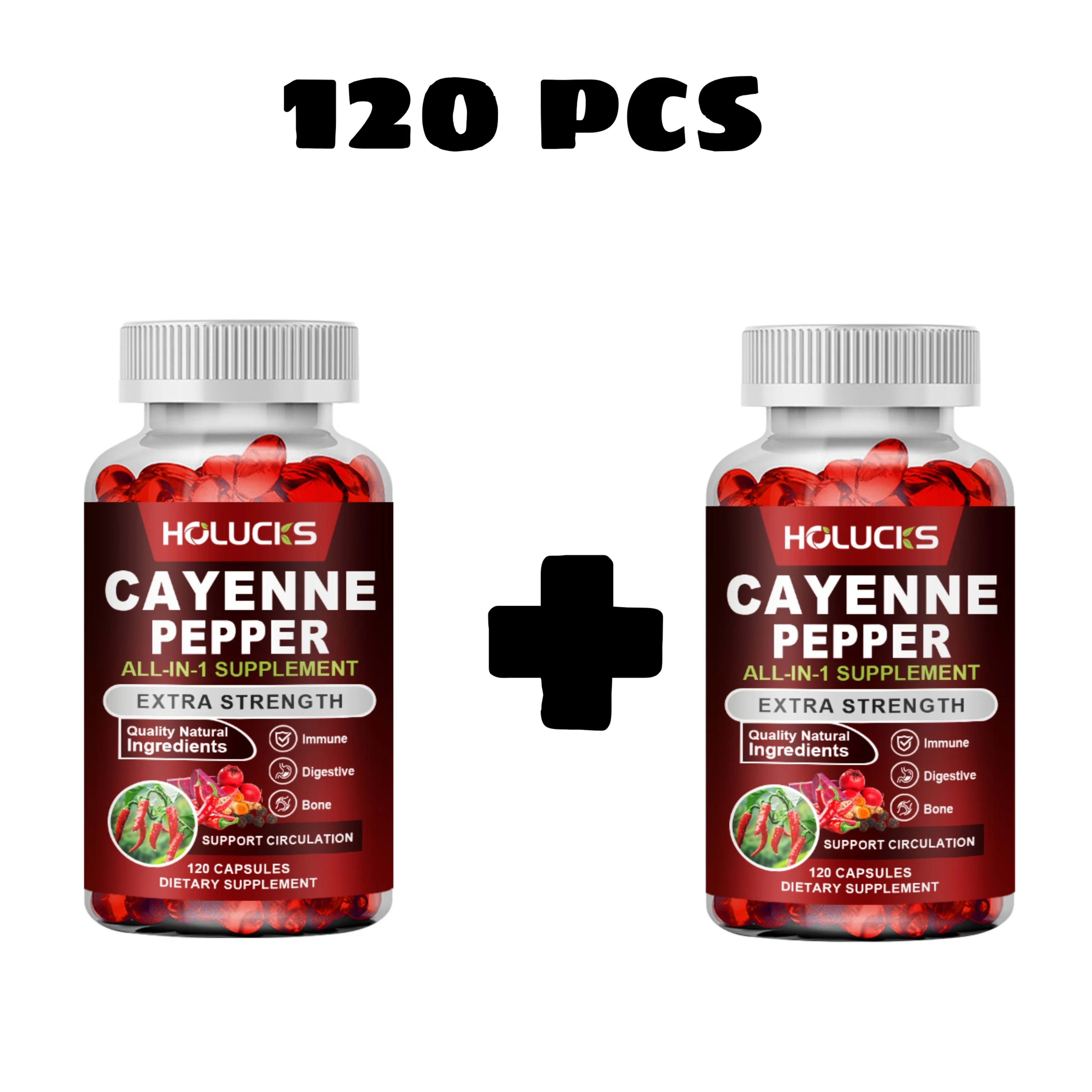 Organic Cayenne Pepper Supplement, Supports Leg Vein, Heart and Blood Vessel Health,Improves Digestion and Increases Ene 8