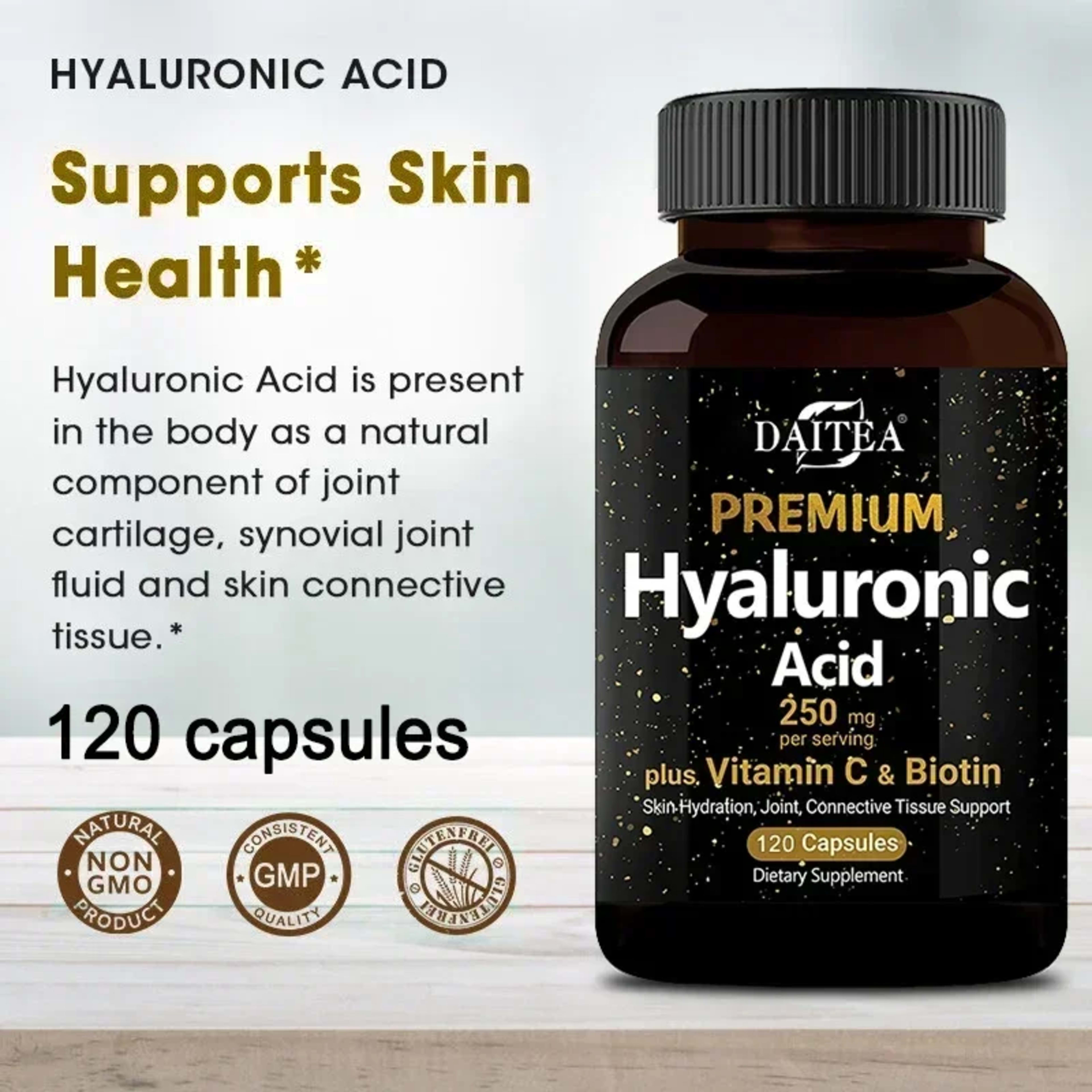 Hyaluronic Acid  Supplement | Contains Vitamin C and Biotin, Skin Moisturizing, Maintain Joint Health, Promote Hair Grow 6