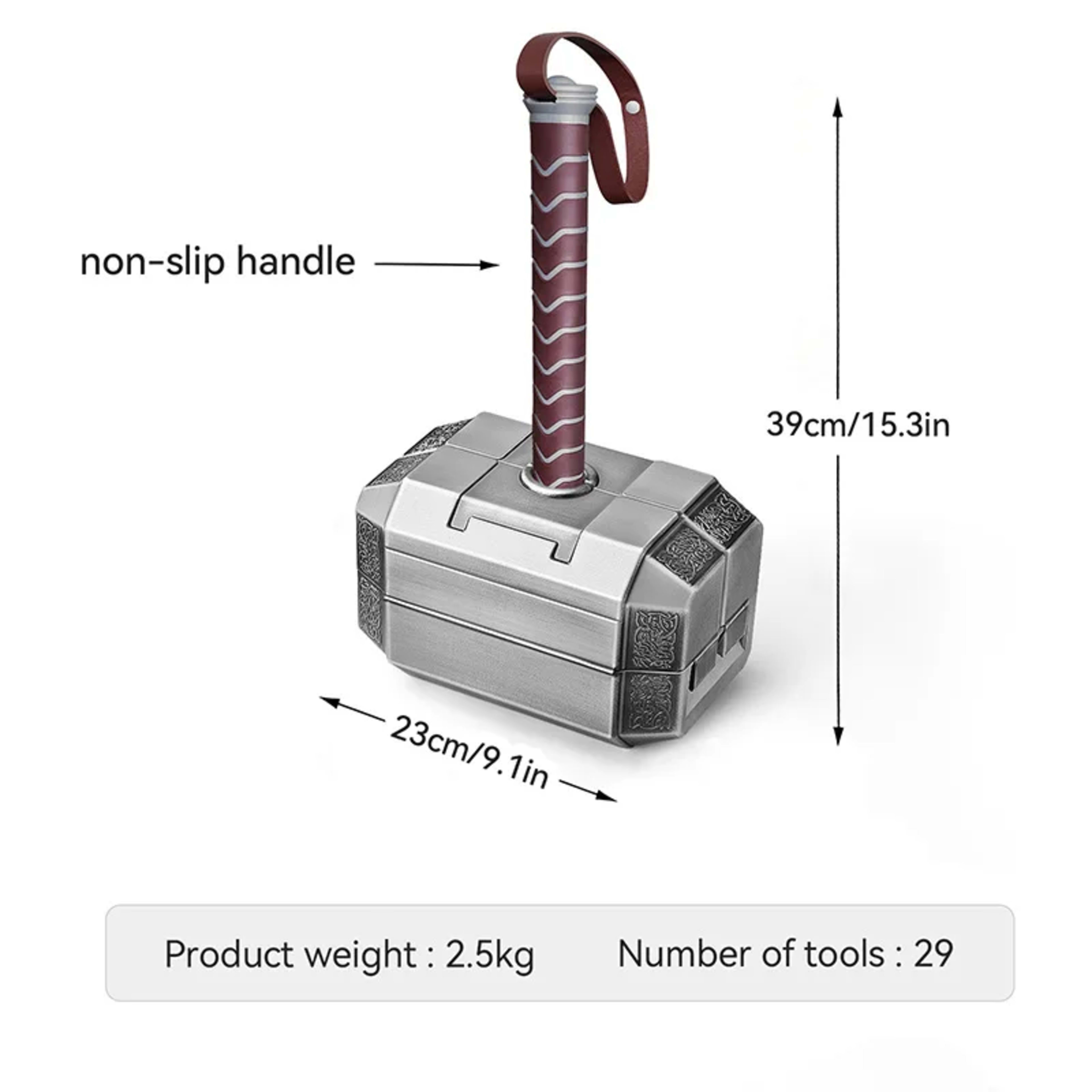 12-in-1 Hammer-Shaped Multi-Function Tool Kit – Portable DIY Repair Set with Screwdriver, Wrench & Pliers for Home & Car 5