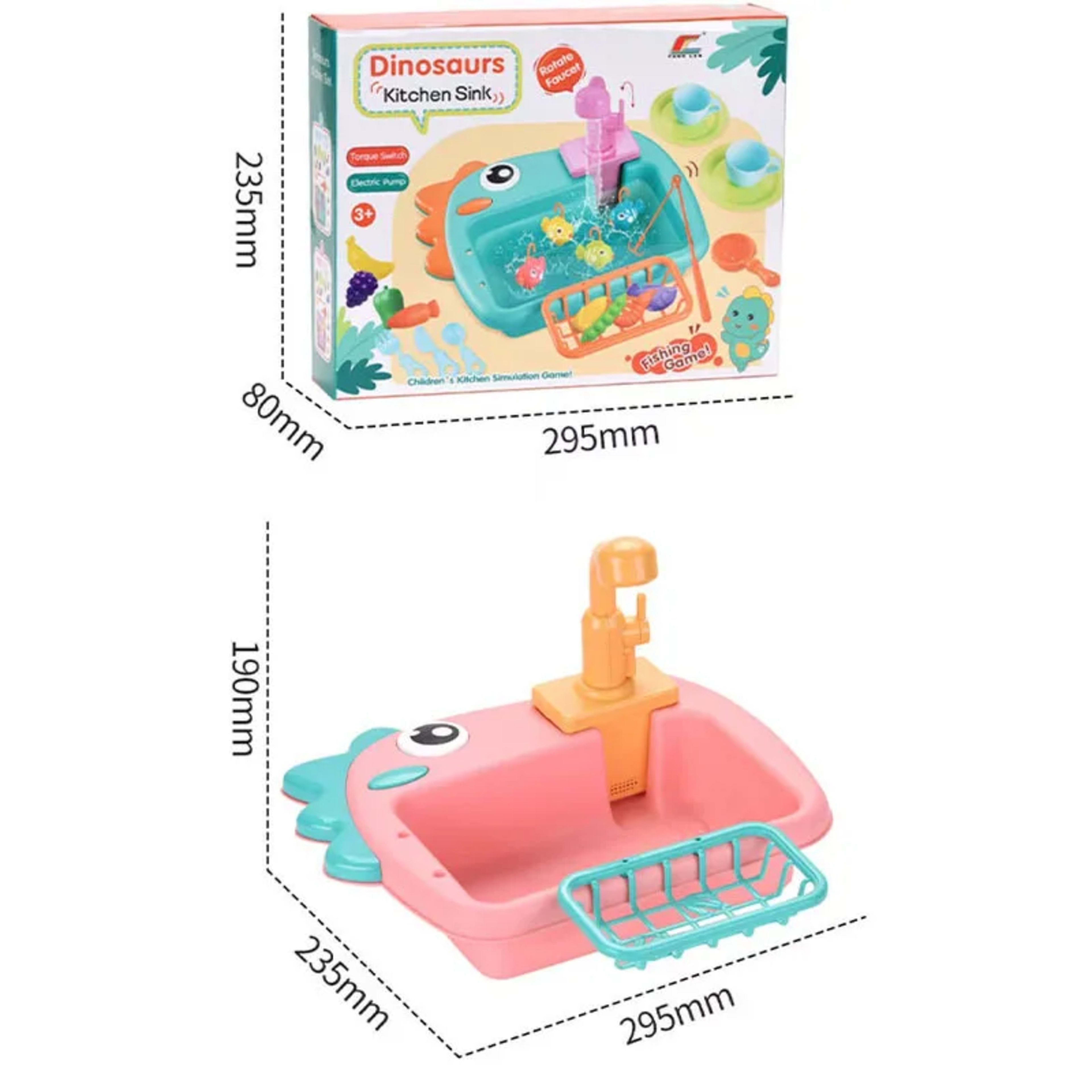 Kitchen Sink Toys Kitchen Toys for Kids with Tableware Accessories Vegetable Fruit Fishing Games for Toddlers Kids Kitch 10