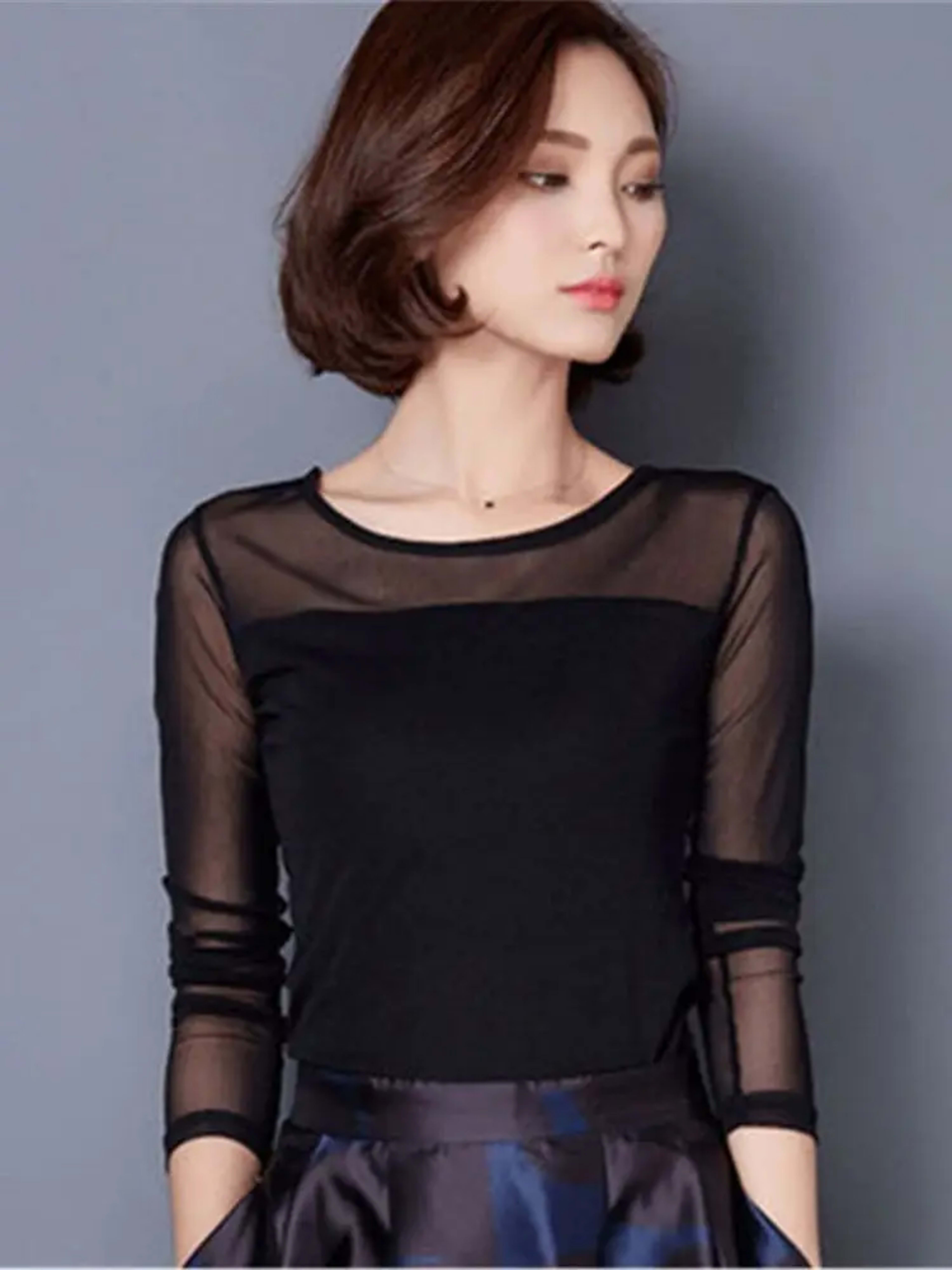 Blusas 2022 Autumn Winter Lace Blouse Fashion Crochet Lace Tops Long Sleeve Shirt Women Blouses Red Black Blue White Bas 15