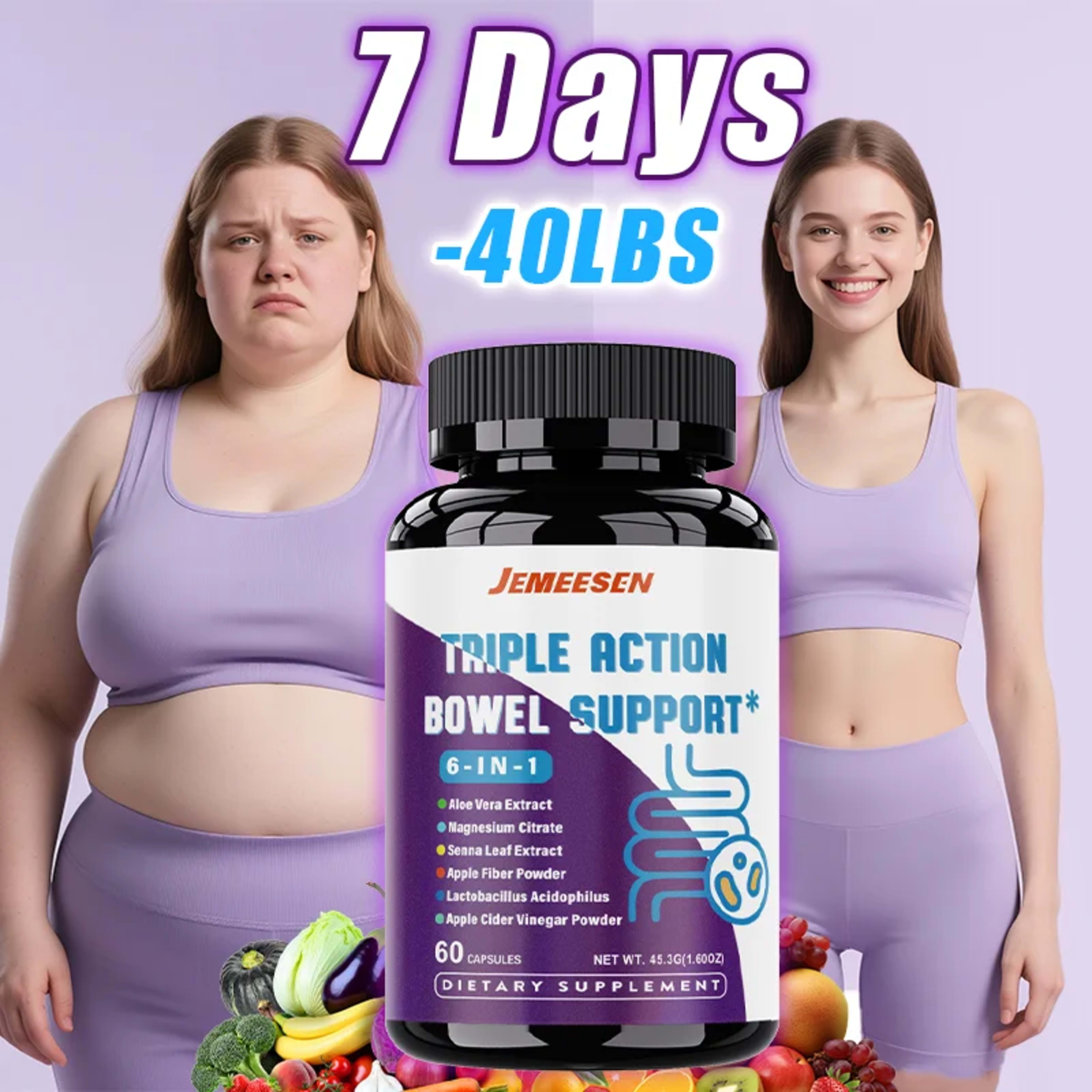 Dietary Supplements with Psylium Husk Powder,Magnesium,Apple Cider Vinegar Powder,Promote gastrointestinal health 1