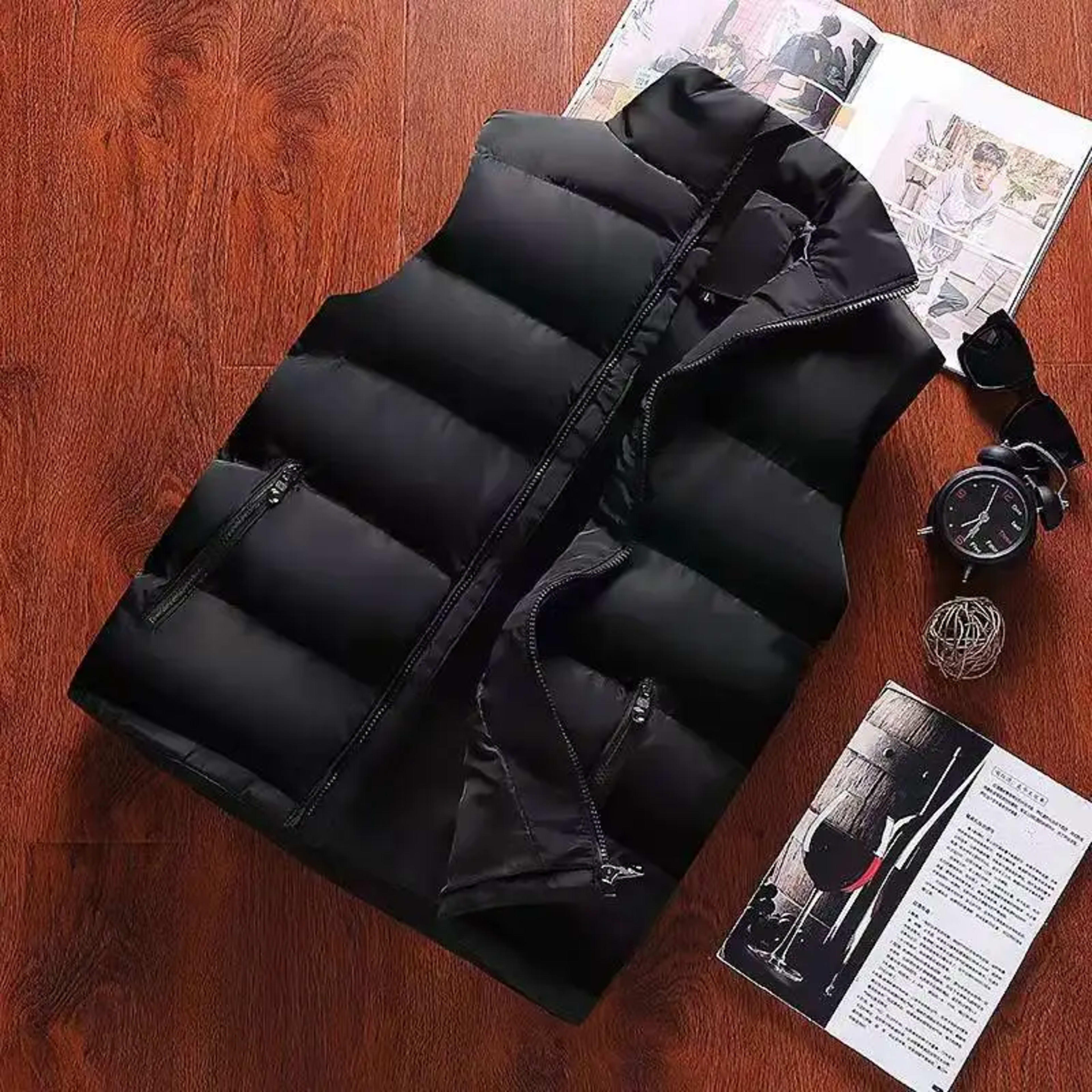 Mens Vest Jacket Warm Sleeveless Jackets Winter Waterproof Zipper Coat Autumn Stand-up Collar Casual Waistcoat Brand Clo 2