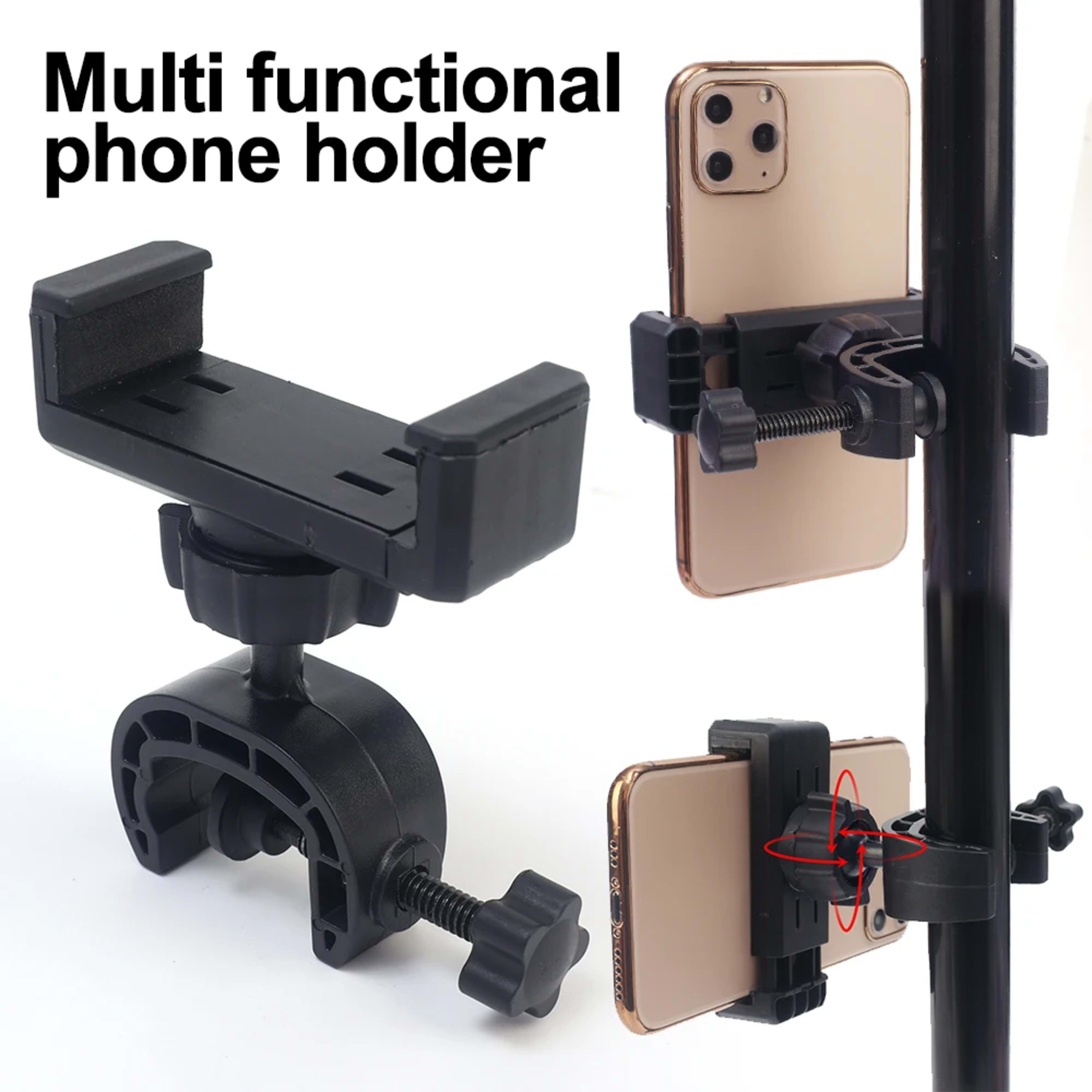 Live Multi-function Tripod Phone Bracket Universal Clip-on CellPhone Holder Webcast Fixed Clip Accessories for iPhone Sa 5