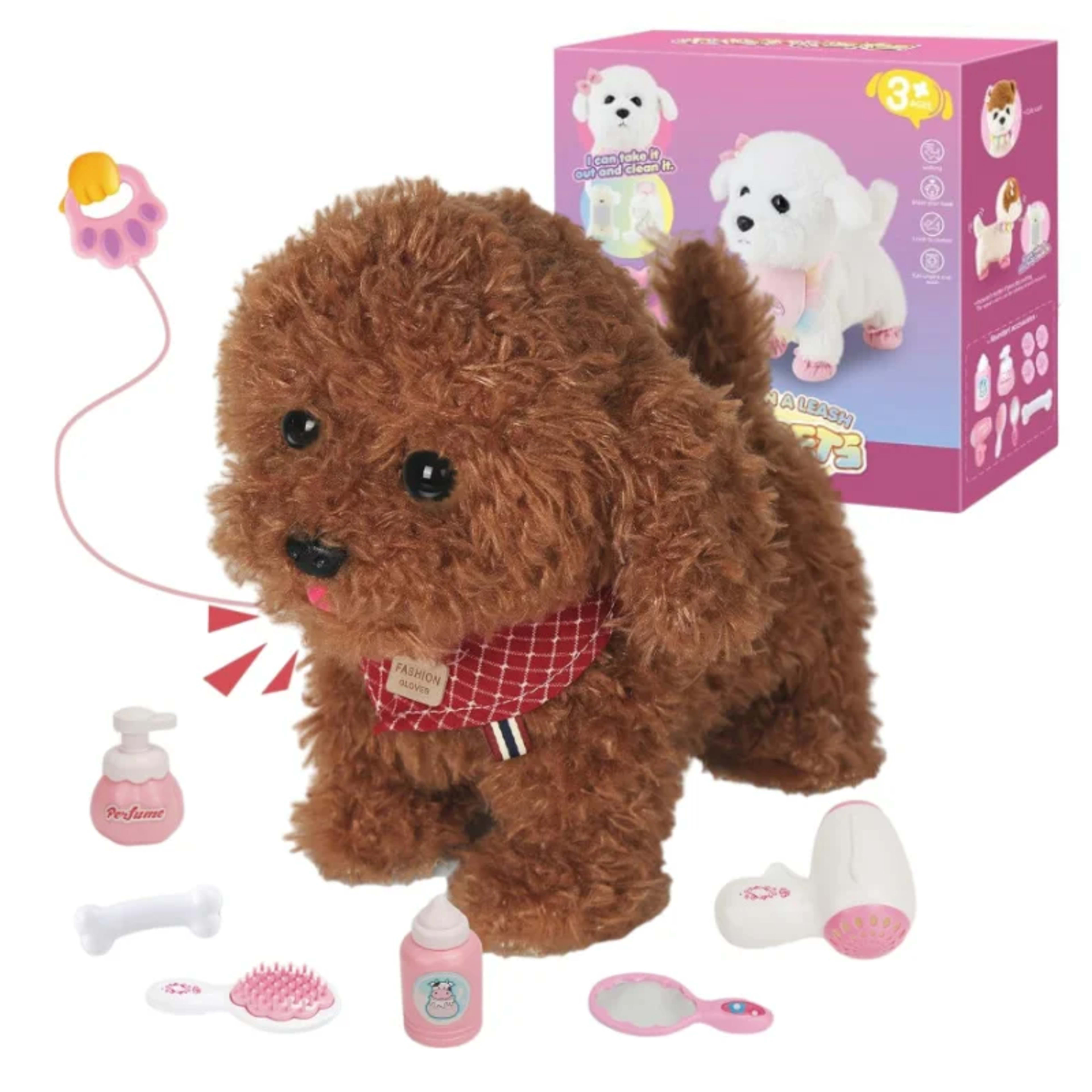 Interactive Electronic Puppy Toys for Kids, Walking Dog Toy with Leash, Remote Control, for Girls and Boys Aged 3+,birth