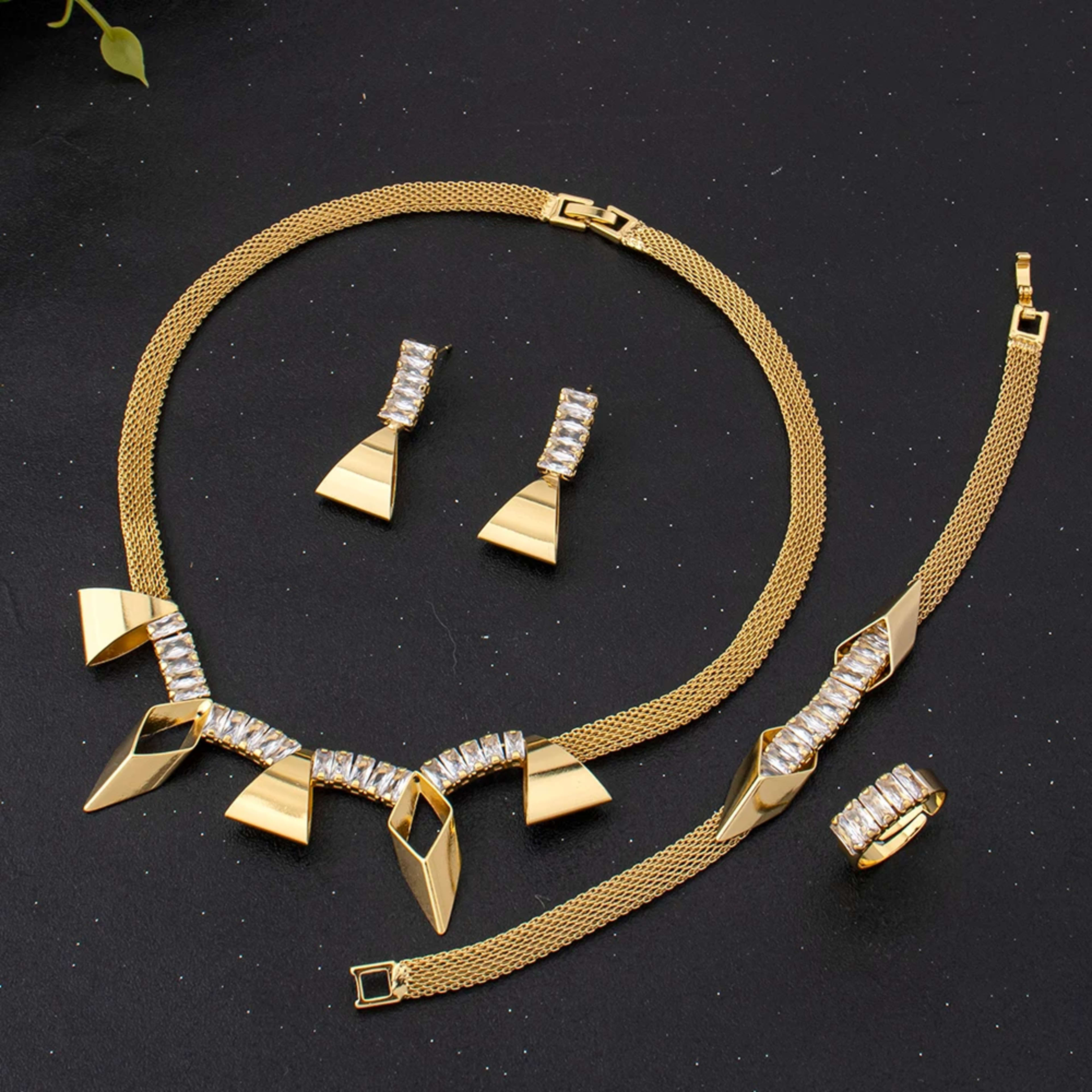 Jewelry For Women 2025 Brilliant Cubic Zircon Necklace Earrings Ring and Bracelet Wedding Bridal Jewelry Sets Dress Acce 15