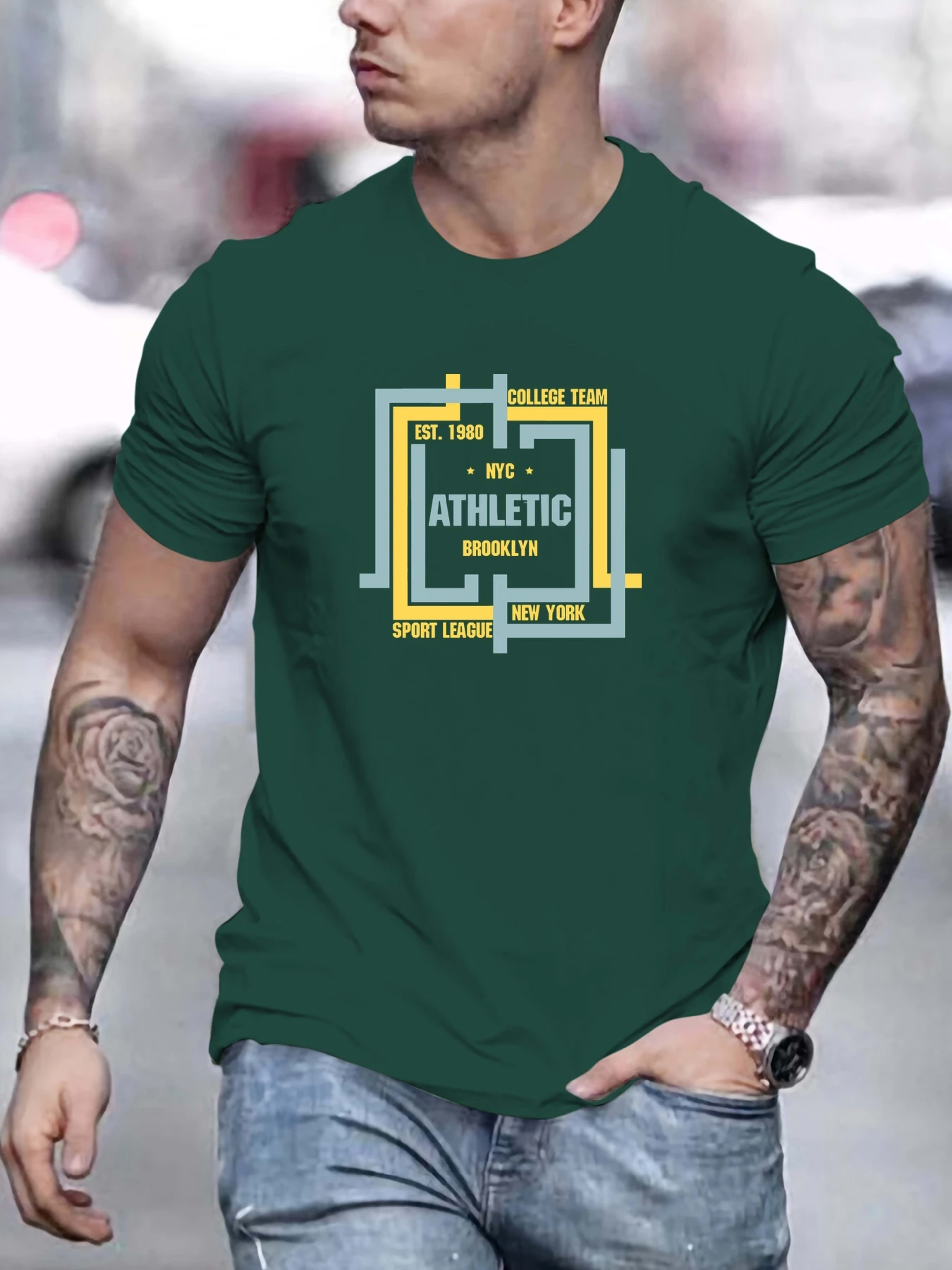 T Shirt for Man 100% Cotton Summer Round Neck Short Sleeve Graphic Print Breathable Streetwear Fashion Leisure Cool T-sh 9
