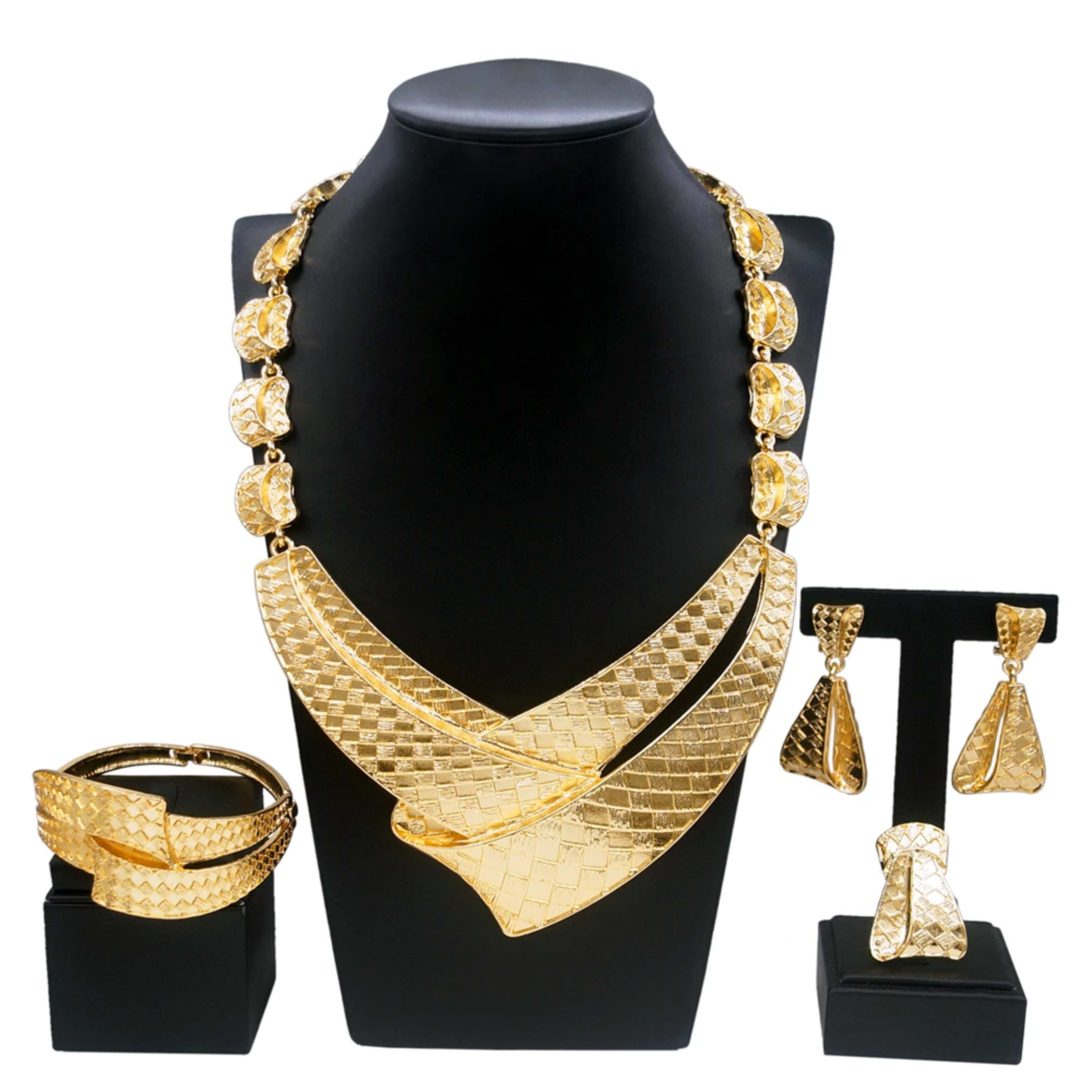 Jewelry For Women Necklace Rings Earrings Bracelet Set Fashion Simple Pendant Everyday Wear Nigerian Weddings Jewelry G