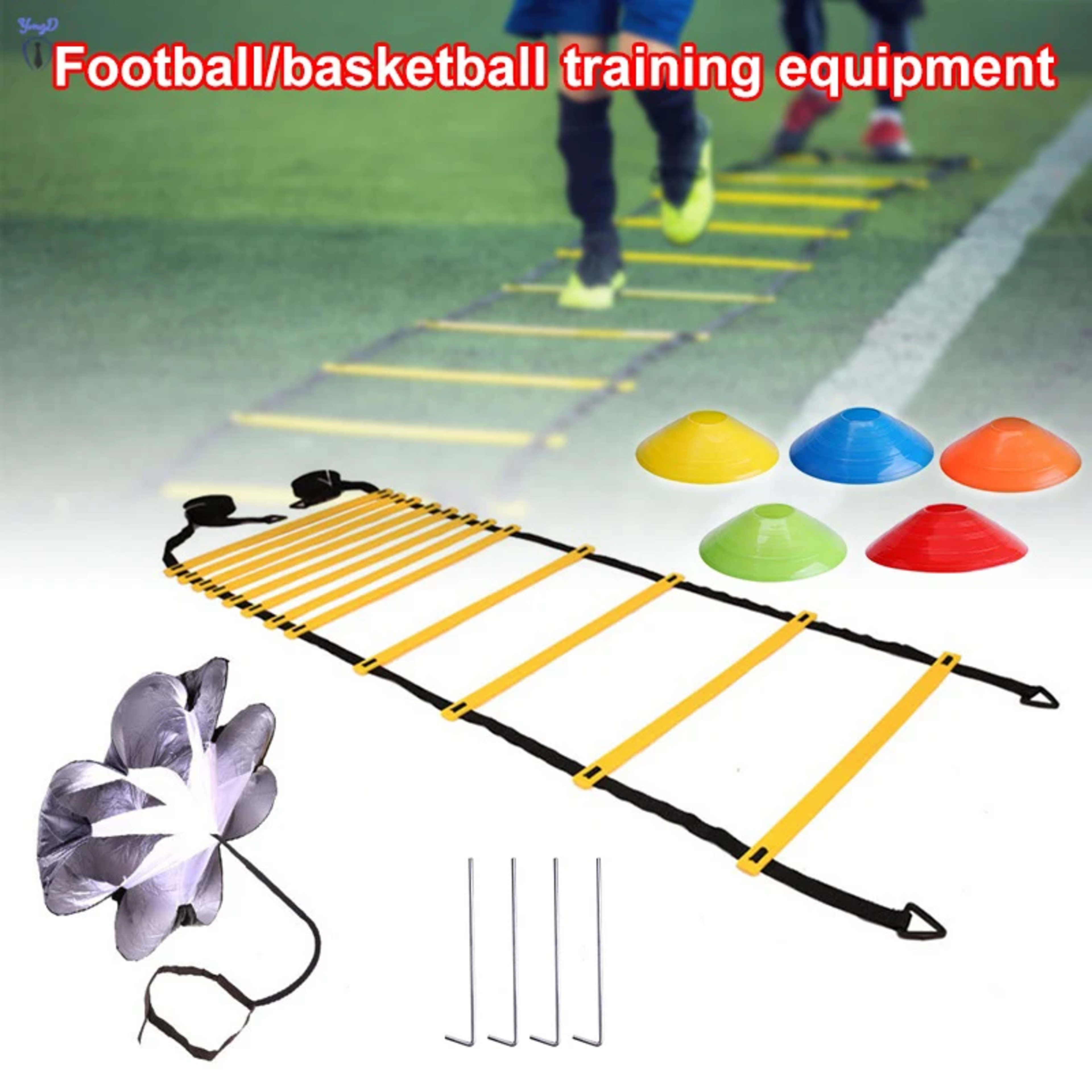 Agility Training Football Soccer Equipment, Fitness Training Disc Cones Ladder Chute Running Umbrella for Speed Balance  3