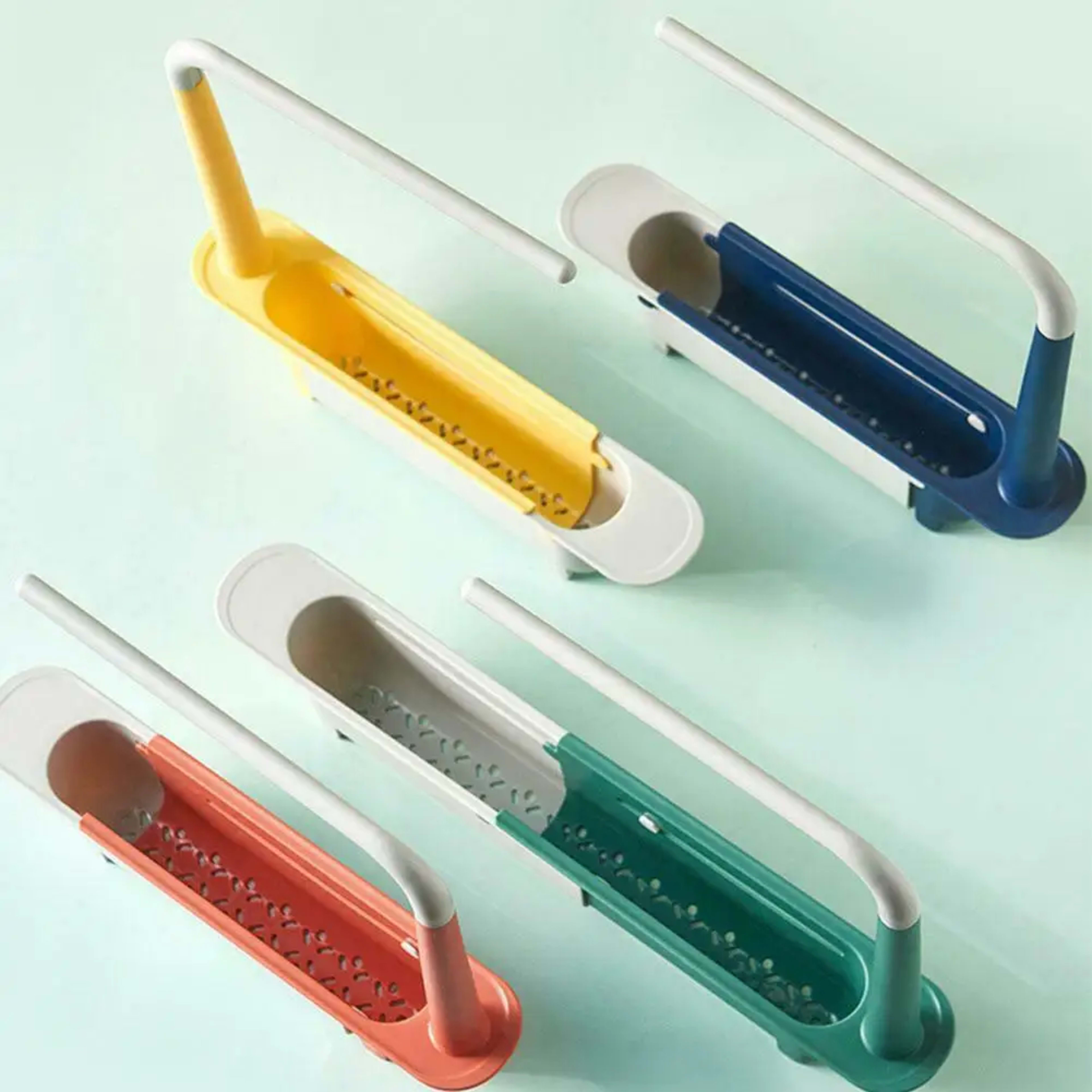 Kitchen Sink Drain Rack Telescopic Sink Shelf Sinks Organizer Soap Sponge Holder Storage Basket Kitchen Gadgets Accessor 6