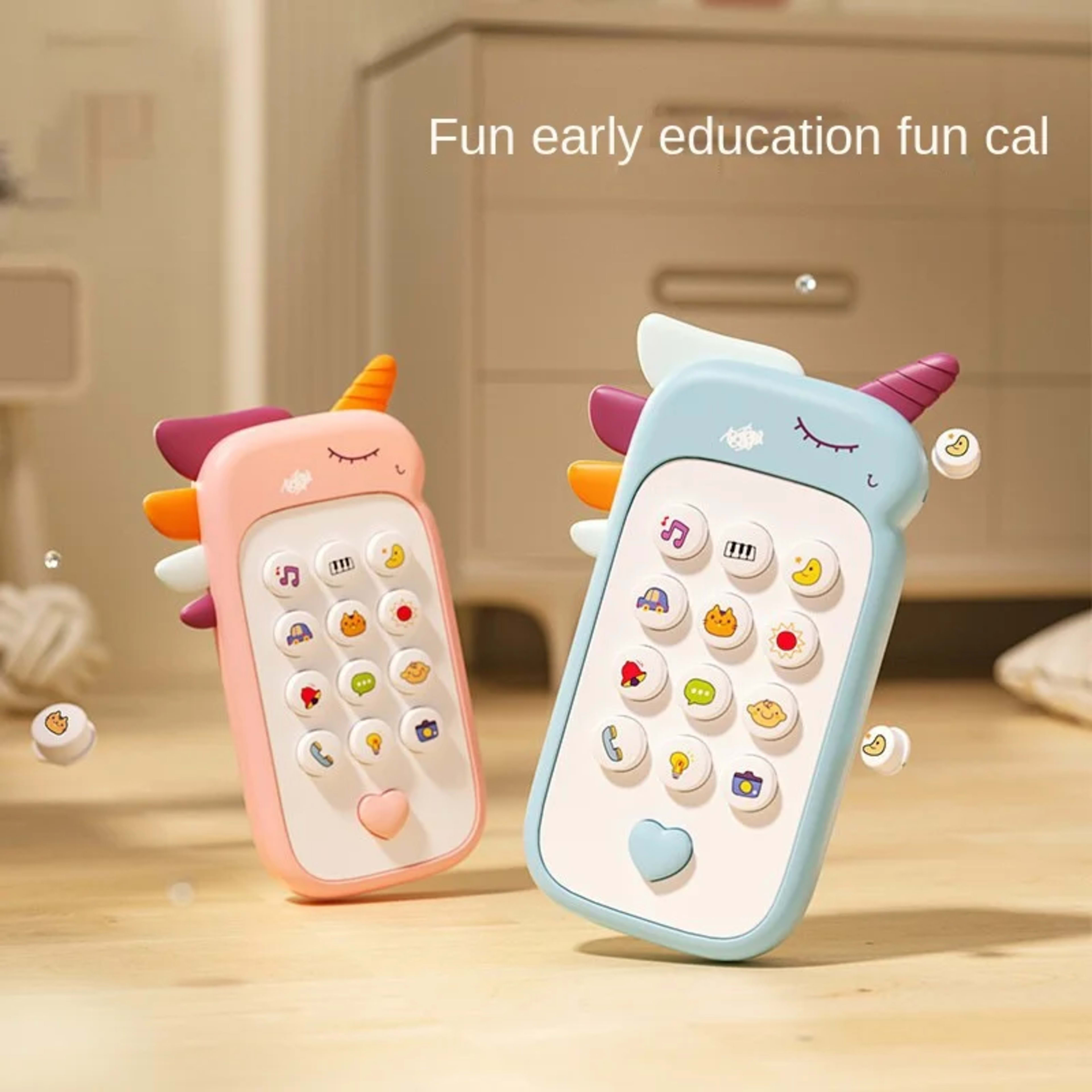 Baby Phone Toy Music Sound Telephone Sleeping Toys With Teether Simulation Phone Kids Infant Early Educational Toy Kids  2