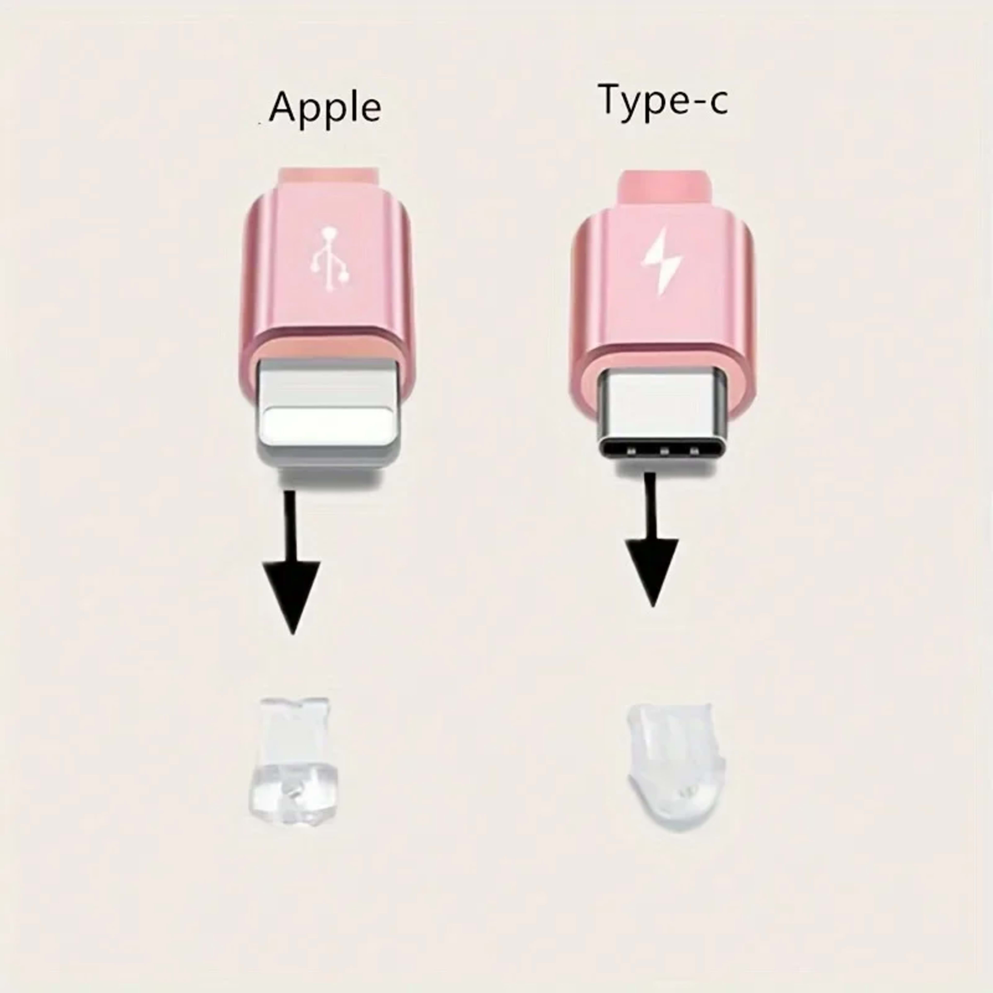 1pcs Cute Pink Bow Phone Dust Plug Accessories Decoration Hanging Pendant for IPhone for Samsung Type-C Charging Port 5