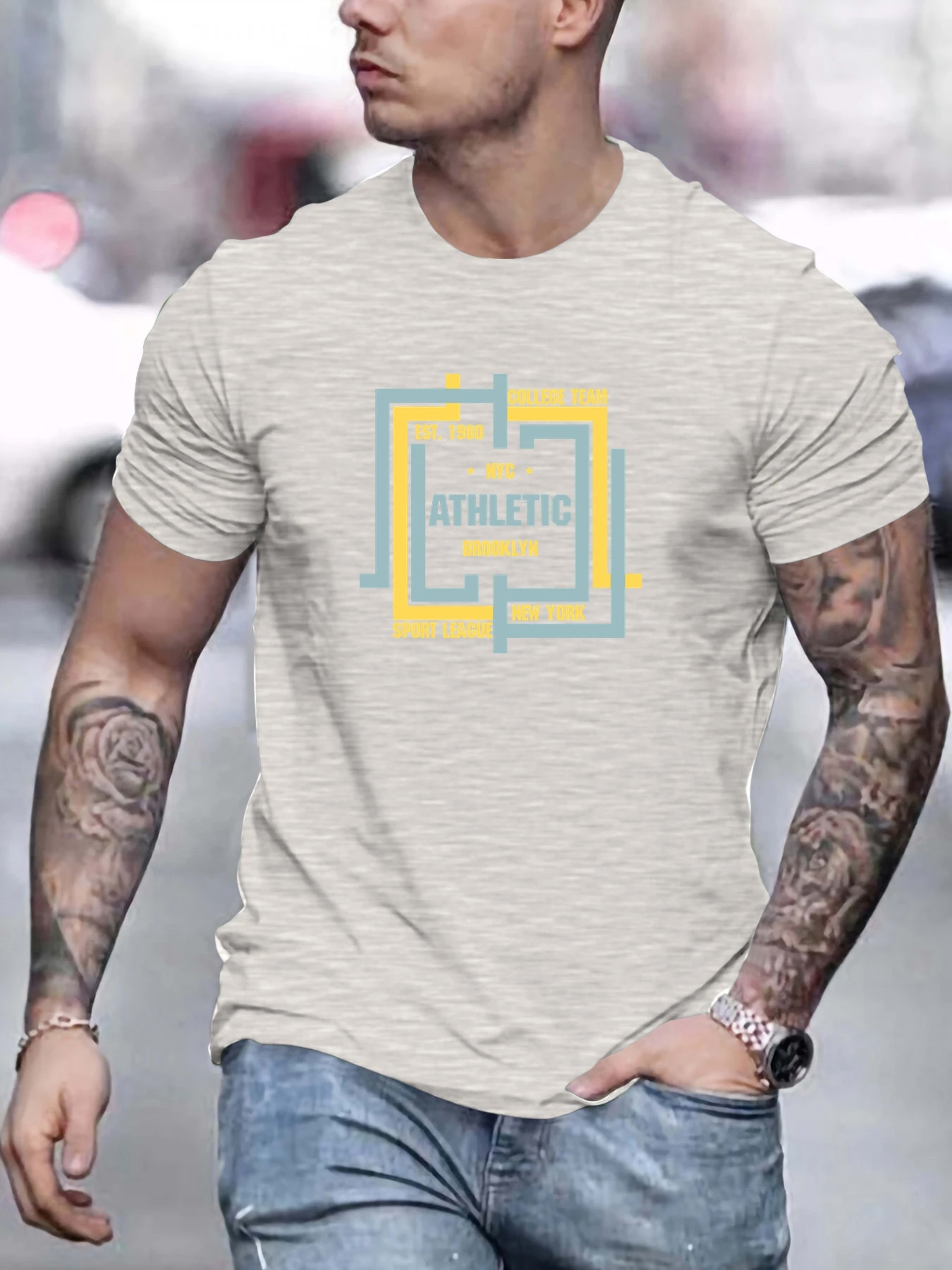 T Shirt for Man 100% Cotton Summer Round Neck Short Sleeve Graphic Print Breathable Streetwear Fashion Leisure Cool T-sh 11