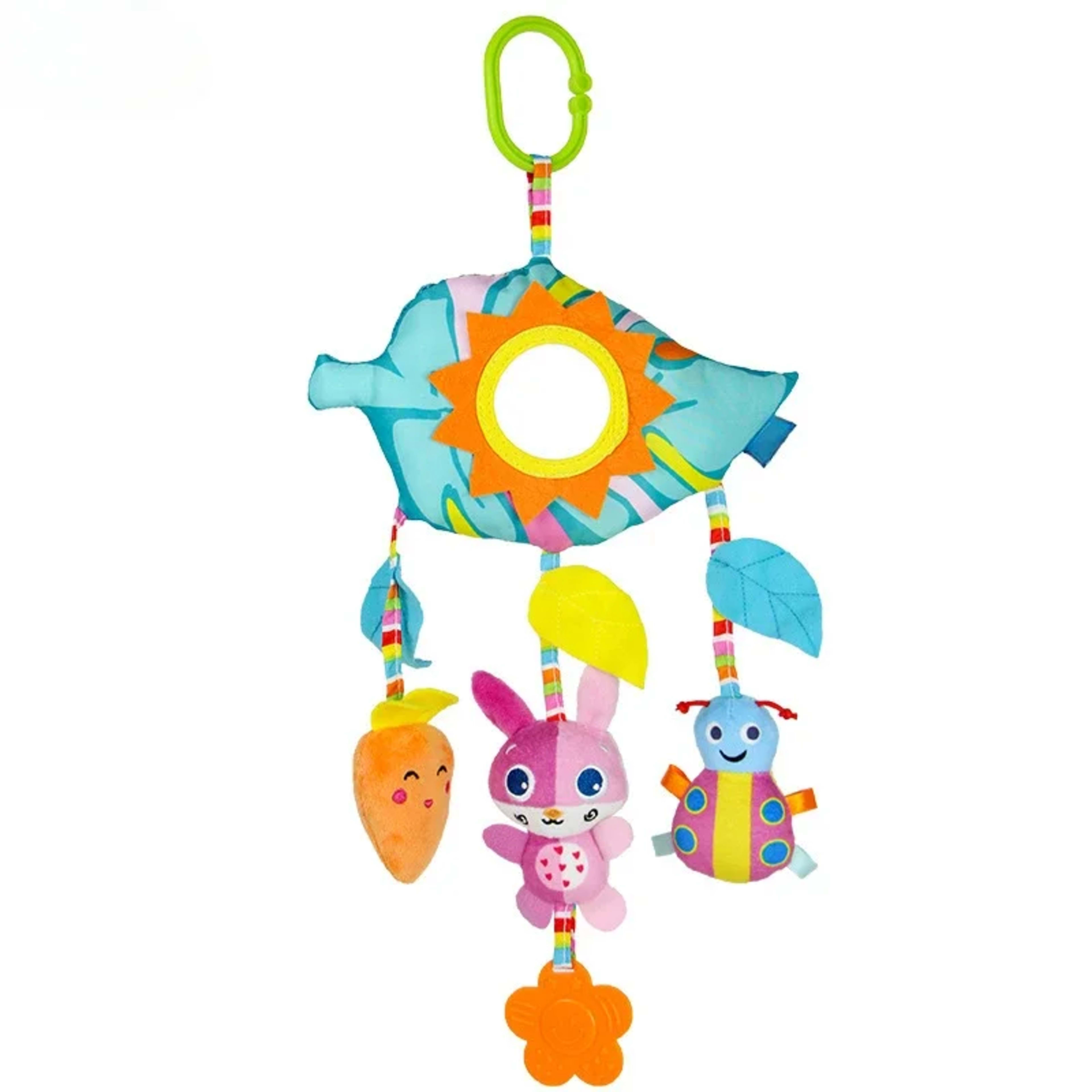 Baby Toys for 0 3 6 12 Months Rainbow Activity Plush Animal Stroller Hanging Toy for Baby Car Seat Crib Travel Sensory B 7