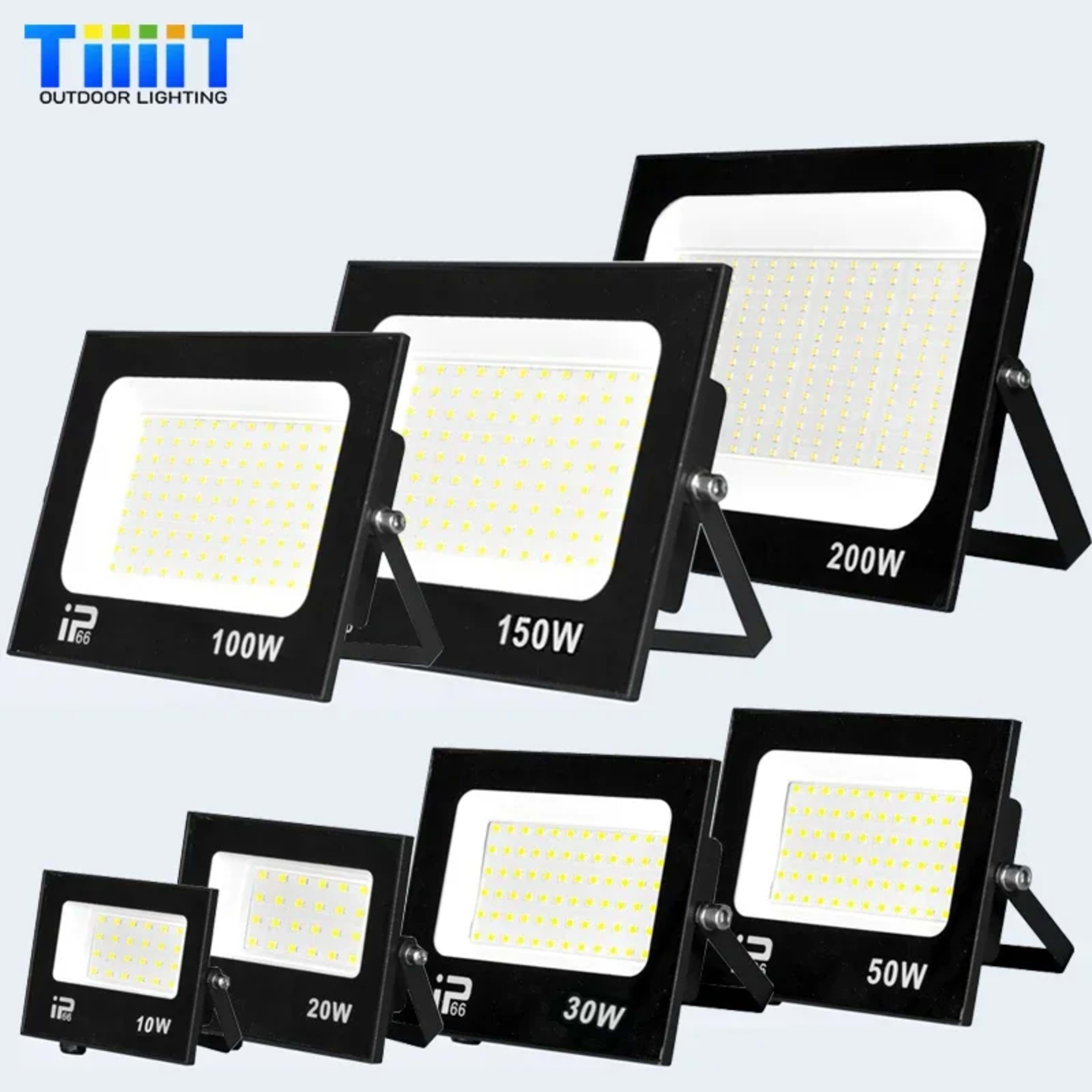 LED Floodlight Outdoor IP66 Waterproof Path Light Spotlight 10W 20W 30W 50W 100W 200W Outdoor Garden Porch Courtyard Lam
