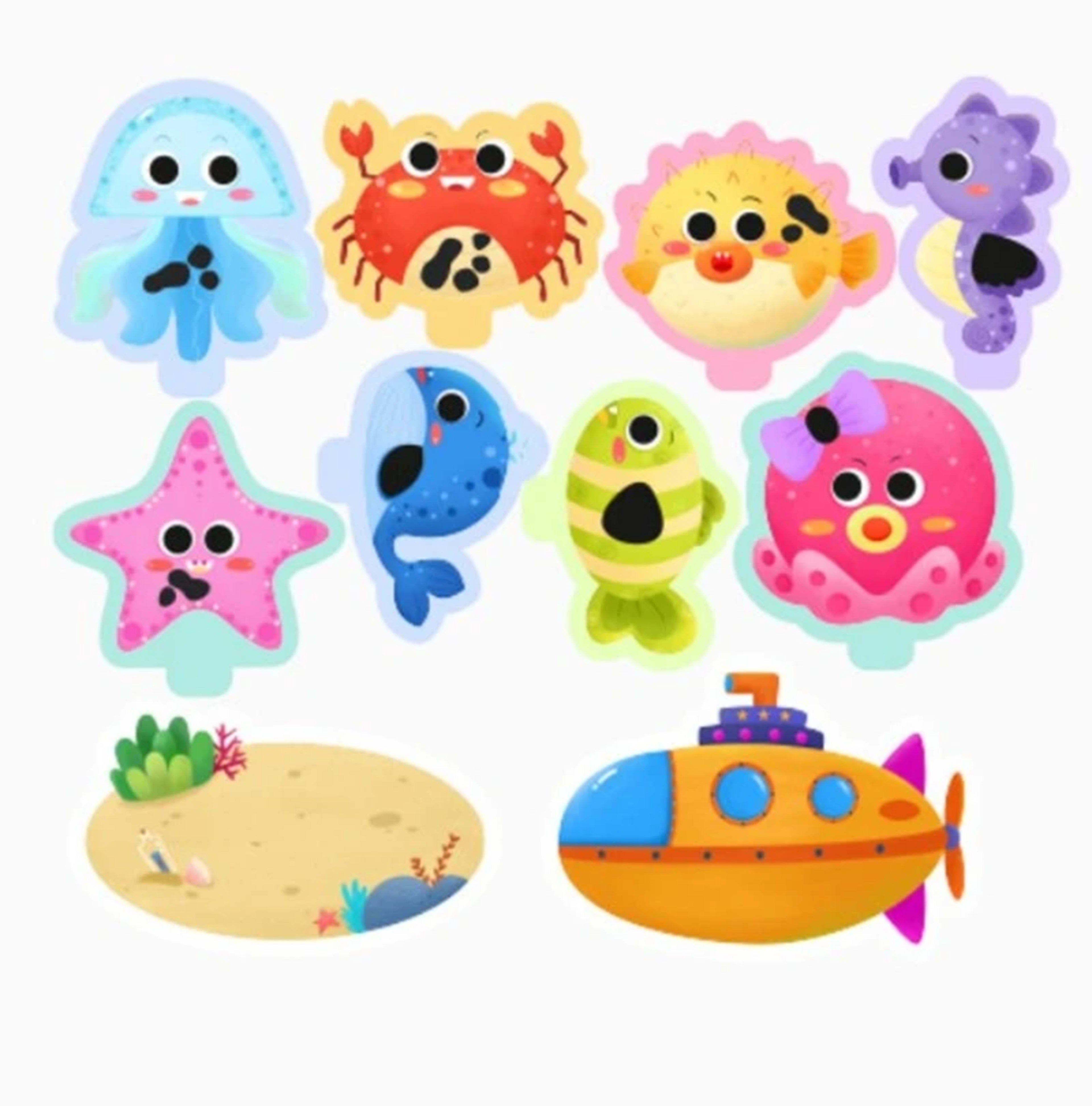 Baby Bath Toys for Kids 2 to 3 Years Fun Bathroom Toys Foam Animals Traffic Cognitive Games Boys Gifts Early Educational 14
