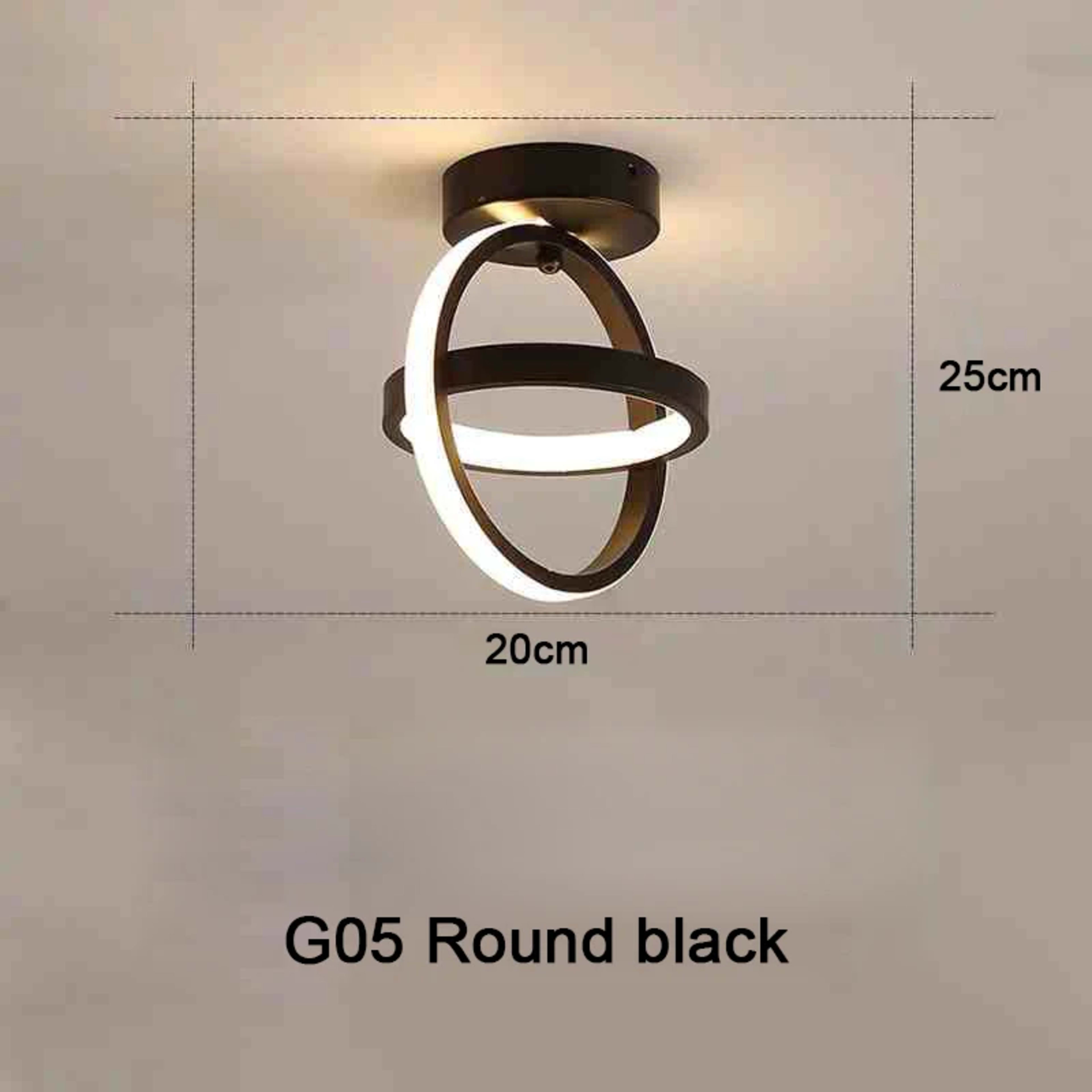 Modern LED Ceiling Light 2 Rings Creative Design Ceiling Lamp Indoor Lighting Fixtures Hallway Balcony Aisle Office Ligh 8