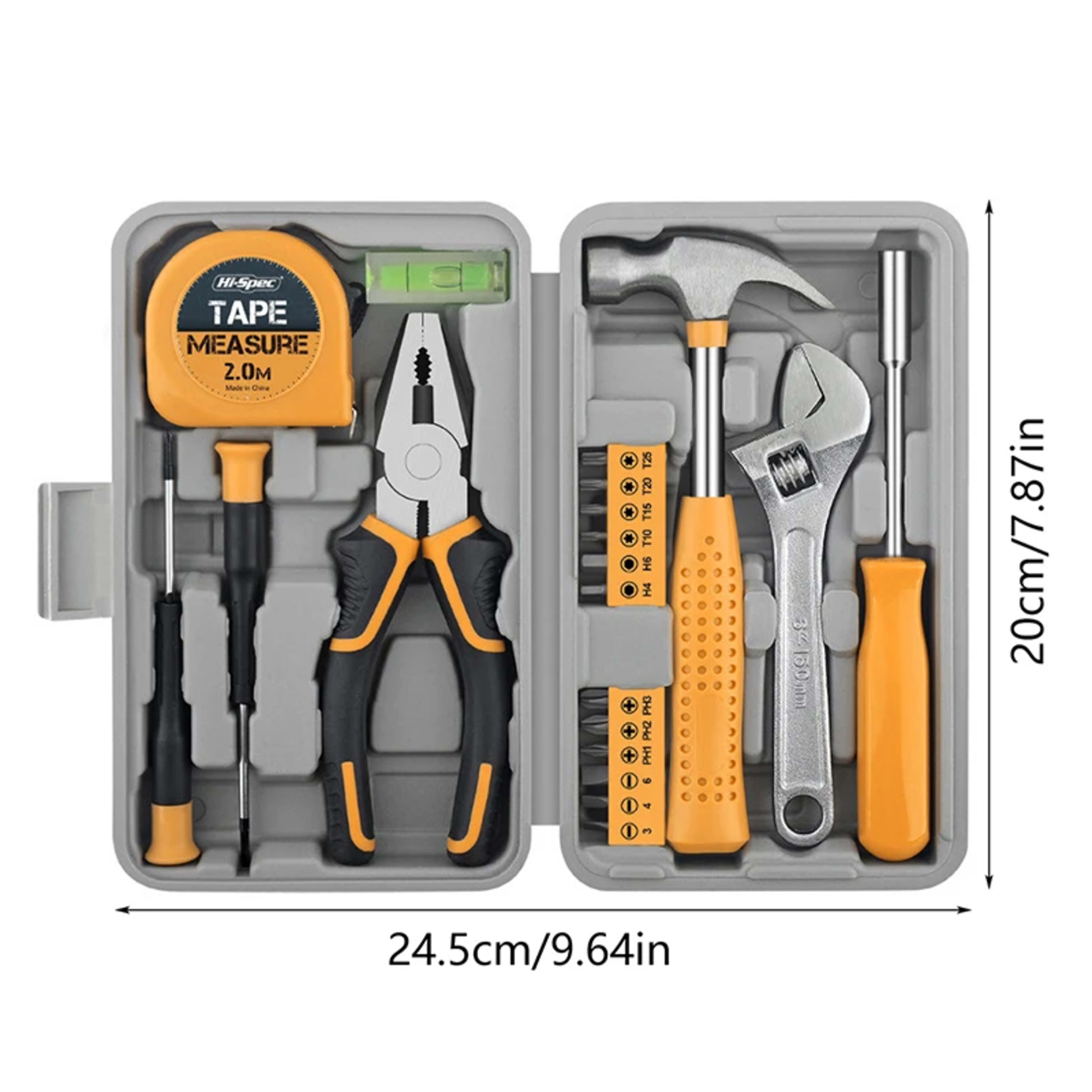 20 Pieces Home Tool Set, Basics Household Tool Kit With Small Mini Carrying Box For Men And Women DIY