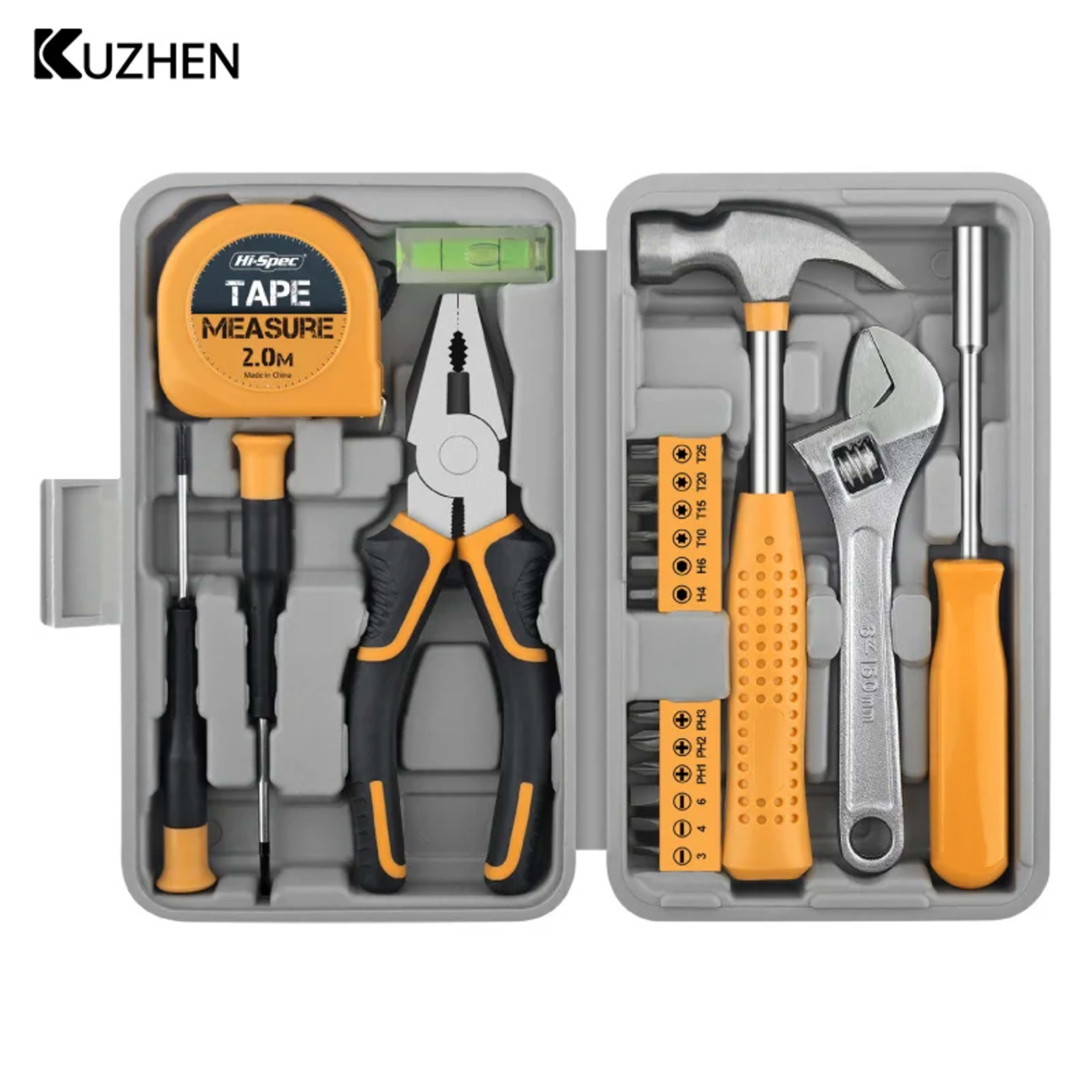20 Pieces Home Tool Set, Basics Household Tool Kit With Small Mini Carrying Box For Men And Women DIY 2