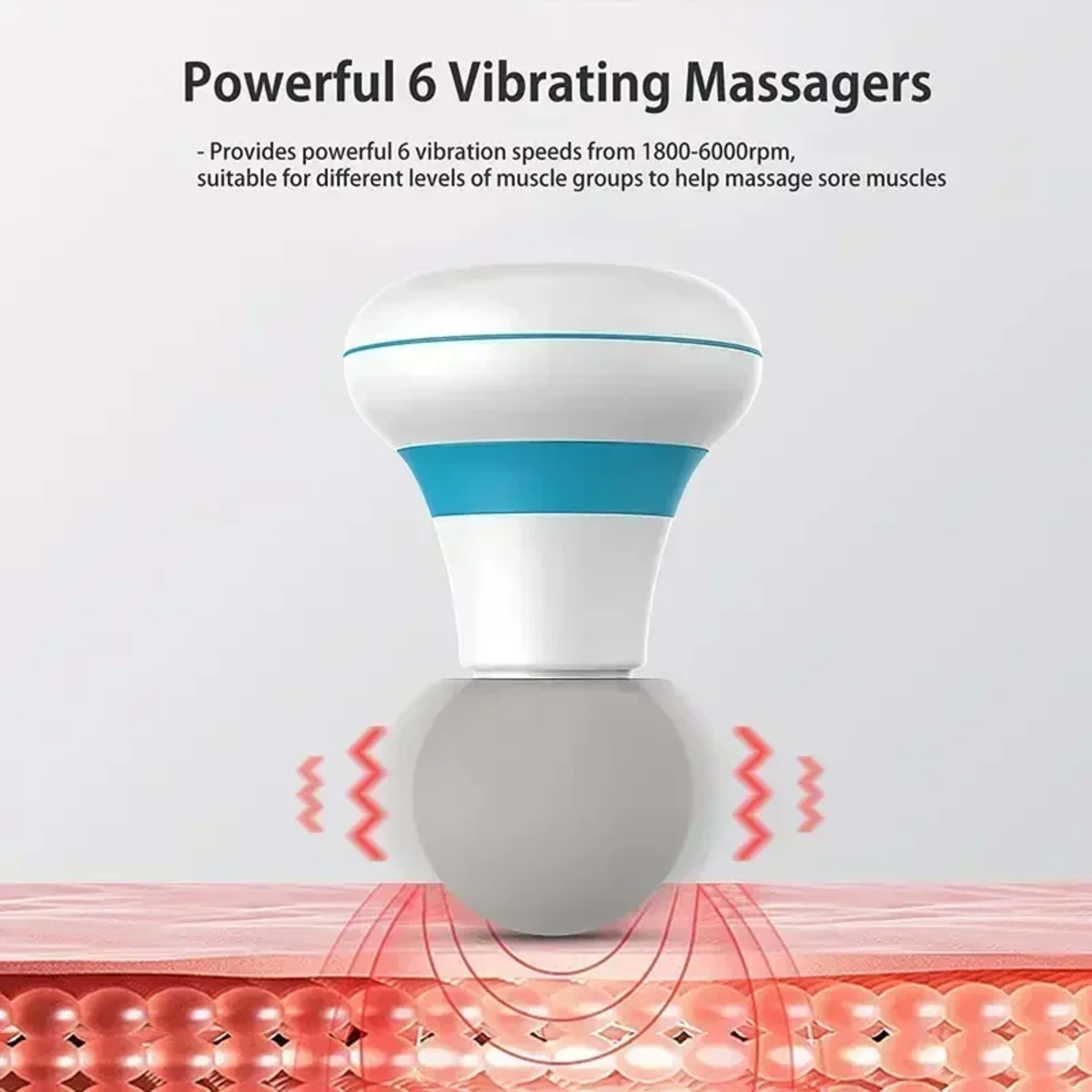 Massage Gun Mini Massager Gun 35DB Ultra Quiet Portable Electric Handheld Body Massager Type-C Charging 2