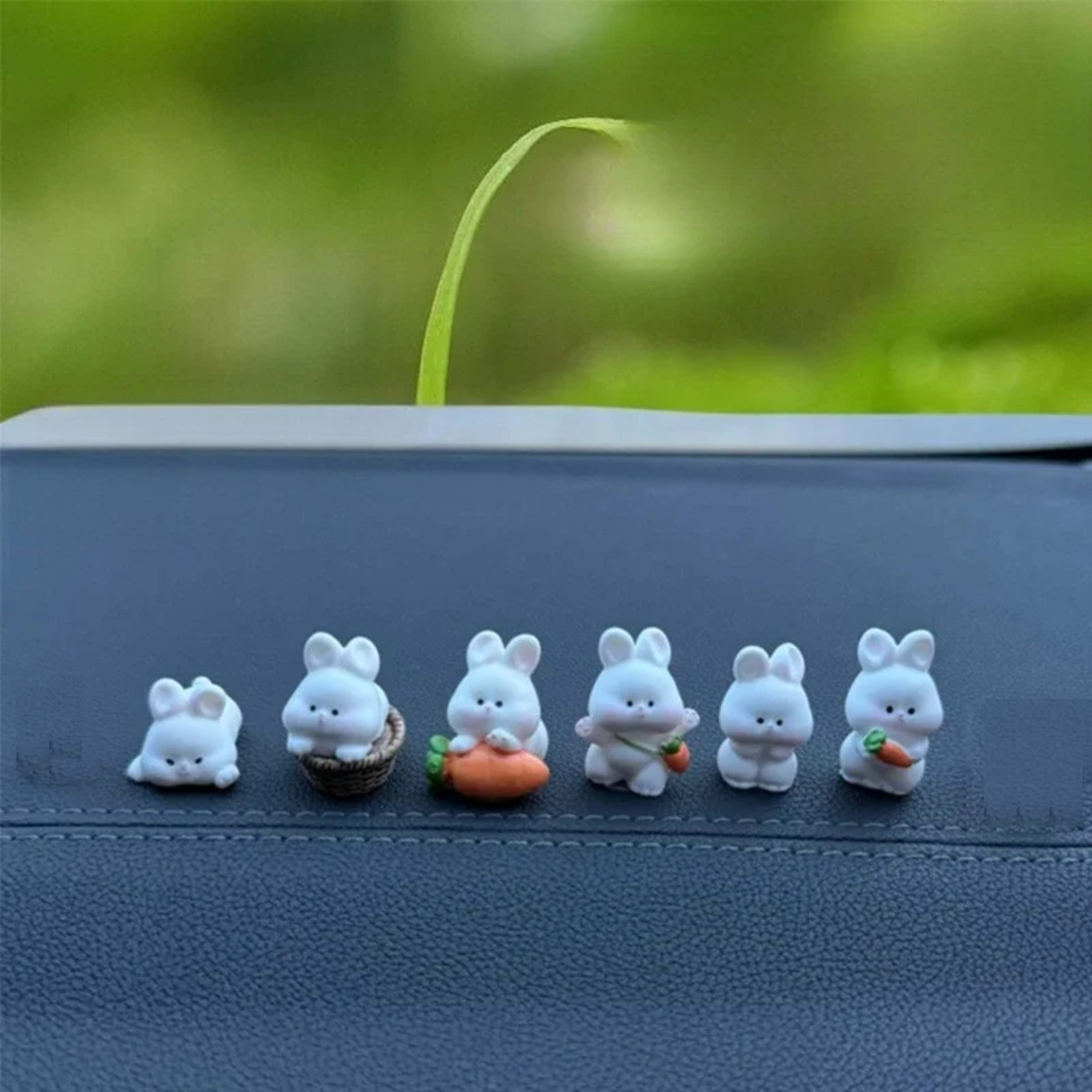 Car interior accessories, car center console decorations, cute bunny car accessories, electric vehicle accessories 6