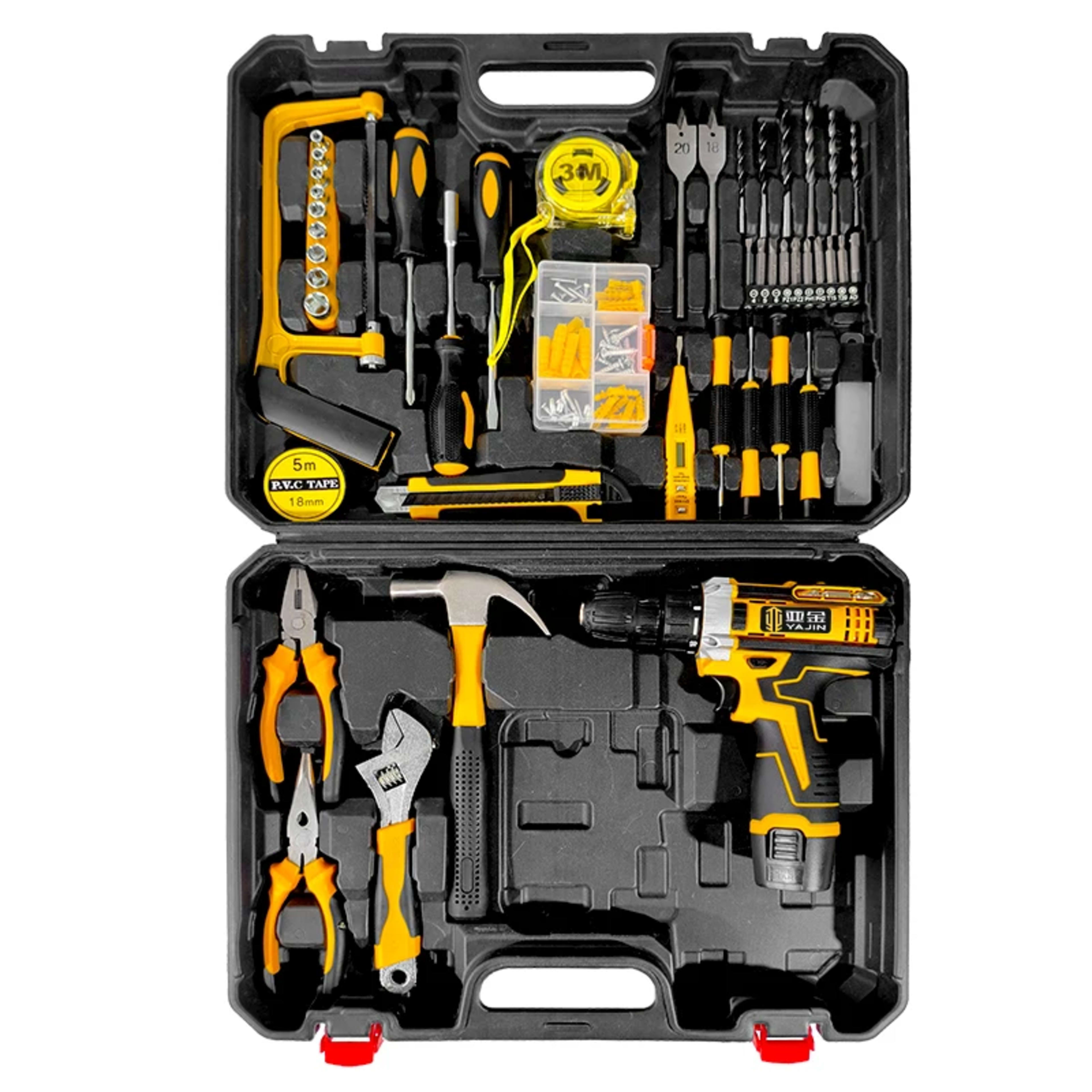 Home Improvement DIY Multi-functional Portable Multi-tool Drill Machine Set Hand Tools Box Set