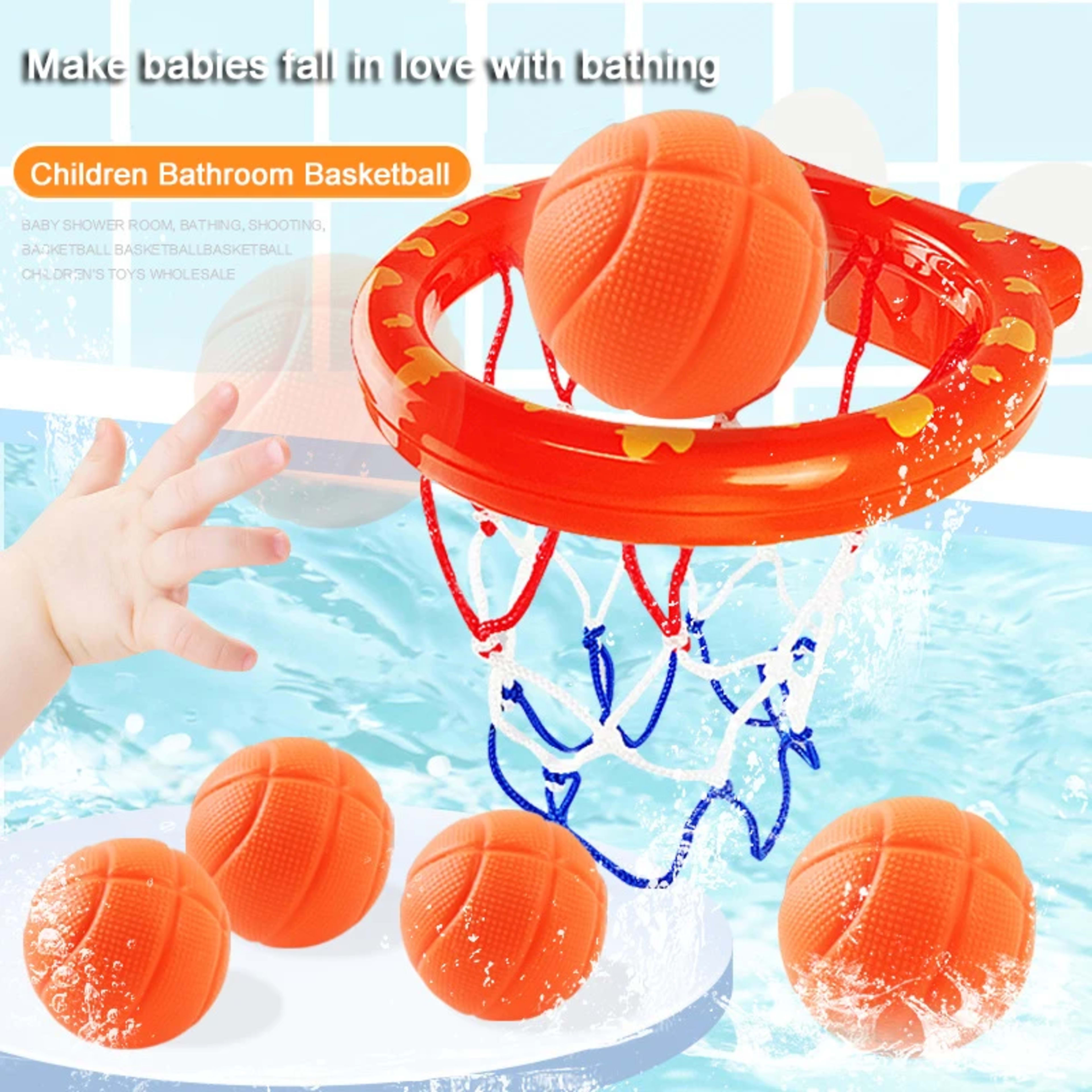 Baby Bath Toy Mini Shooting Basket Frame Toys Bathtub Shooting Basketball Play Water Game Toy Set with 3 Balls for Kids  1